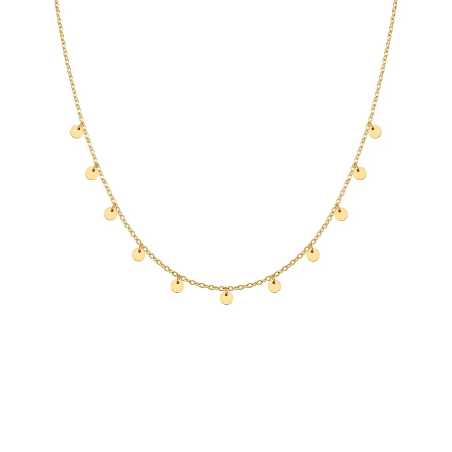 GOOD.designs Kette mit Anhänger elf Coins Gold Damen