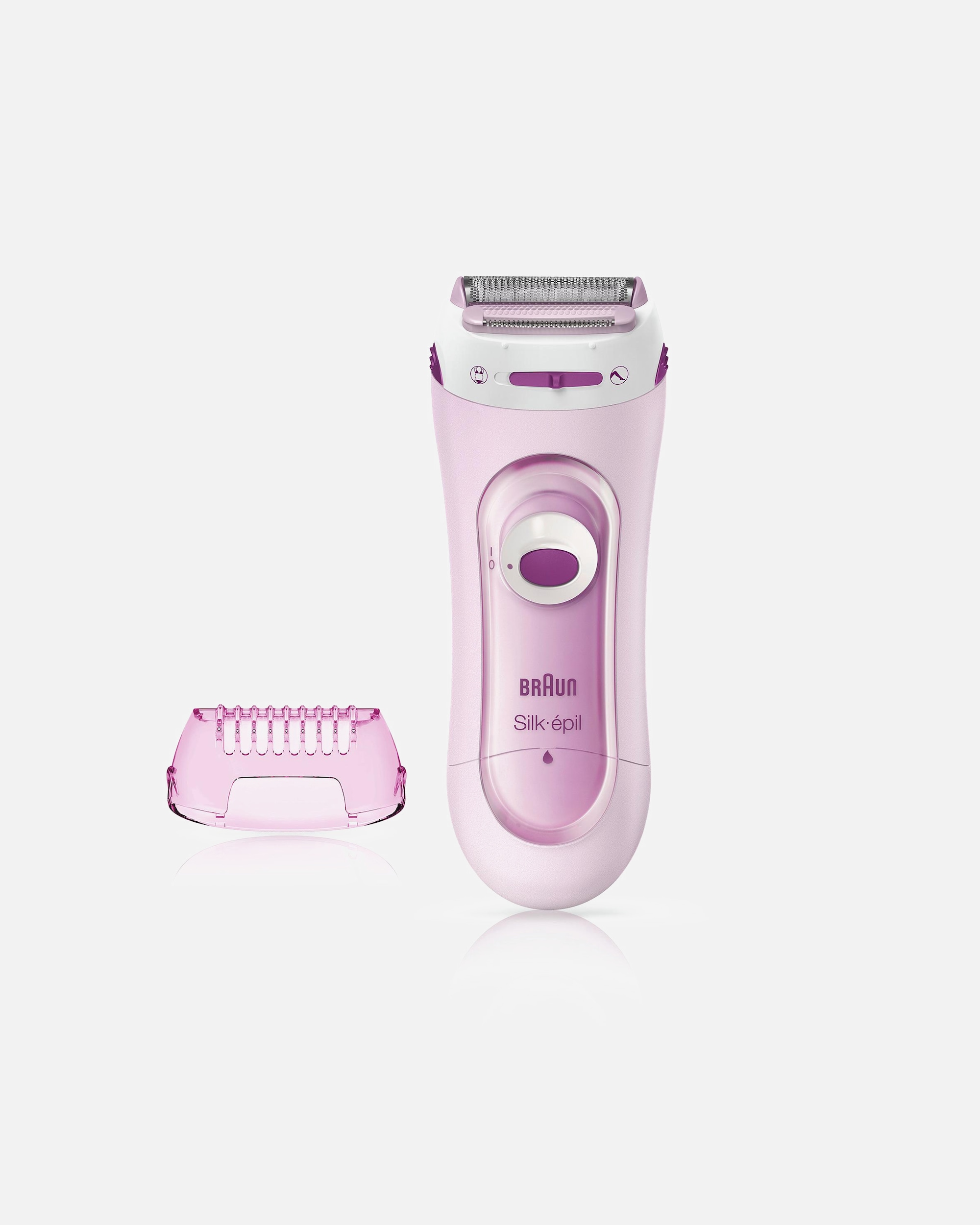 Elektrorasierer für Unisex Braun Elektrischer Damenrasierer Silk-épil 5-100 mit Trimmeraufsatz, pink 1 Stück