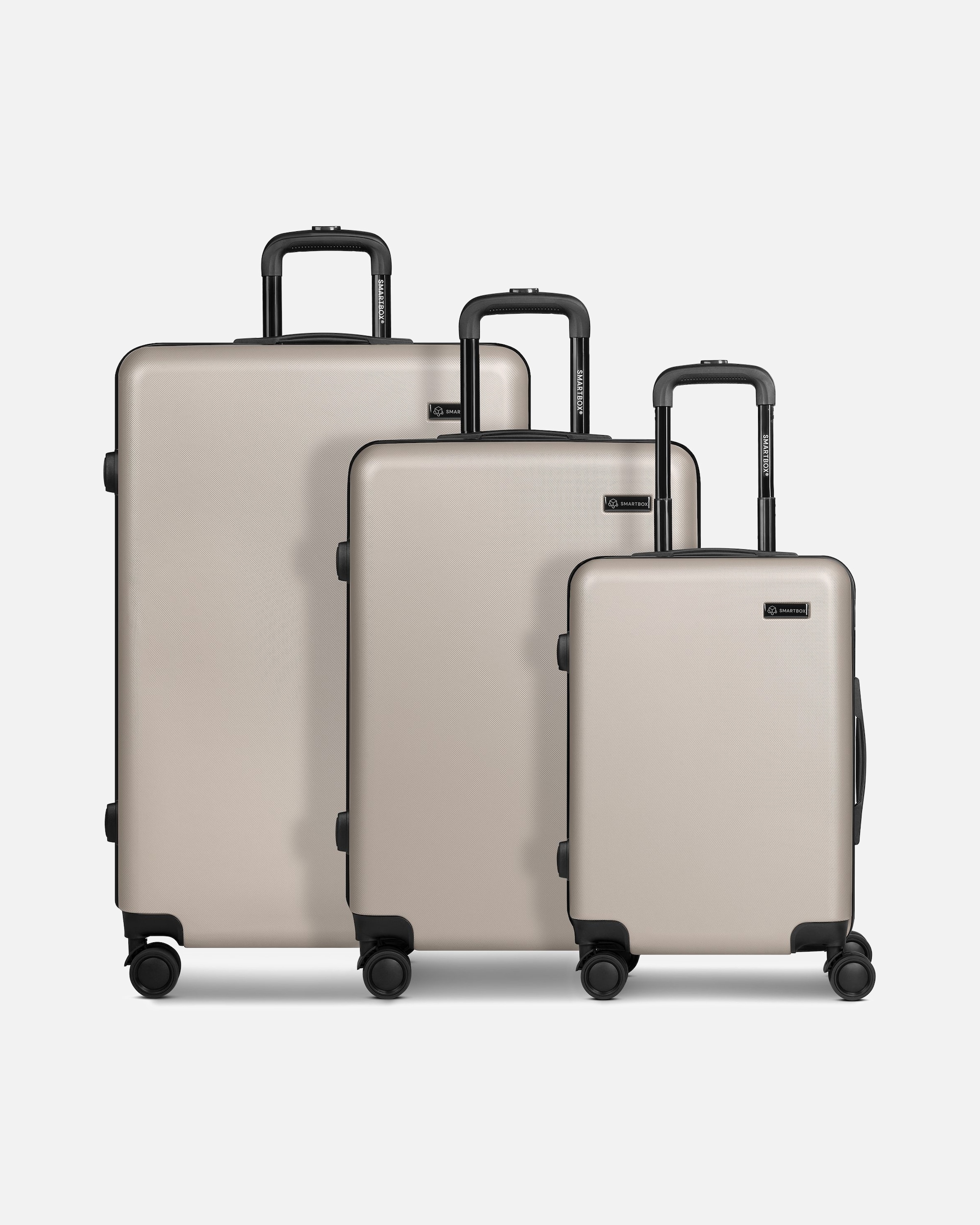 Koffer für Männlich Smartbox Default Brand Line Edition 05 4 Rollen Kofferset 3-teilig greige