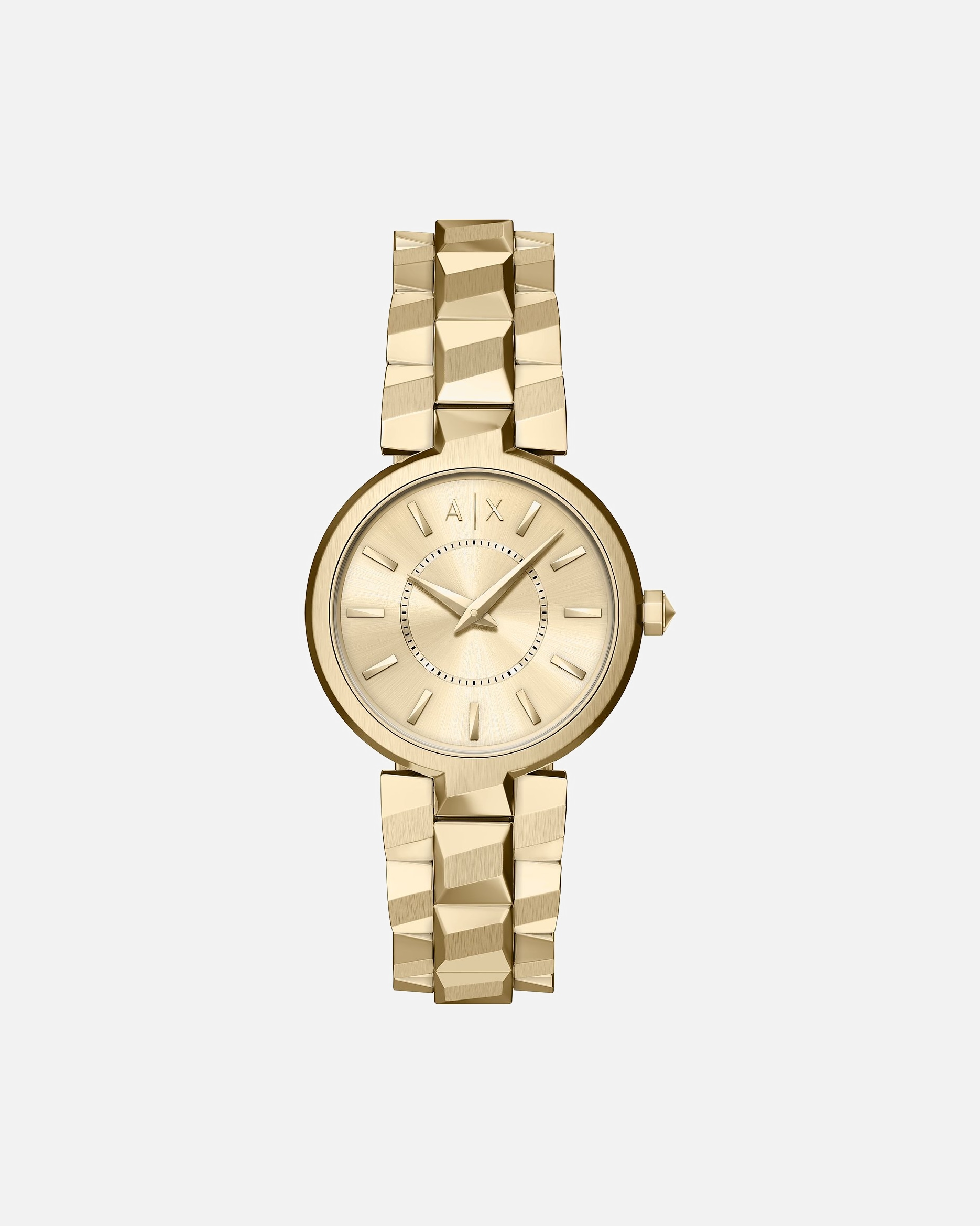 Uhr für Weiblich Armani Exchange Damenuhr Edelstahl gold