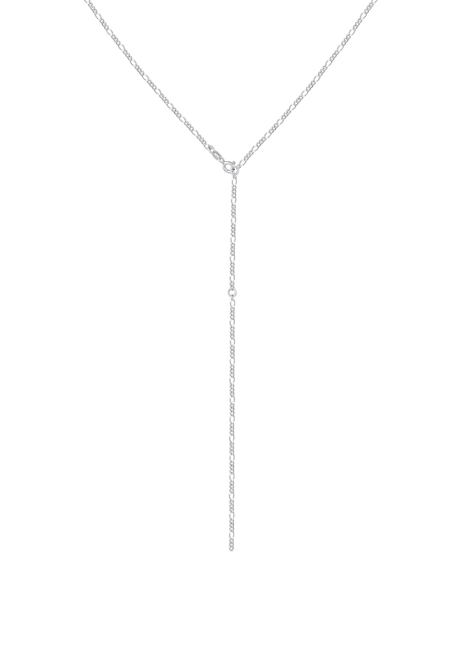 Elli Basic Y-Kette Figaro Trend Verstellbar 925 Silber silberfarben Damen