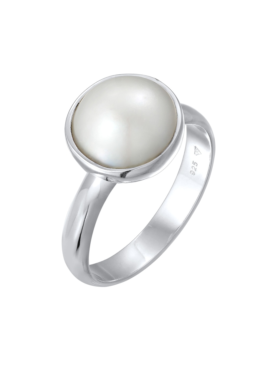 Nenalina Damenring Mabe Perle Klassisch Edel 925 Silber 58 Damen