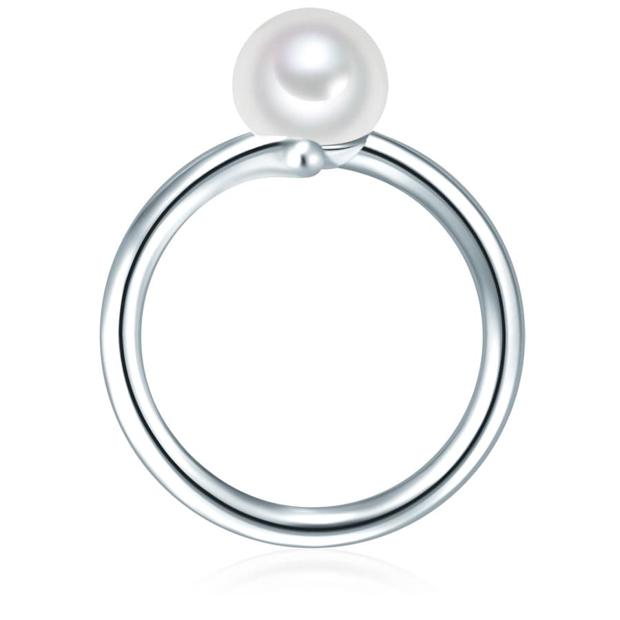 Valero Pearls Ring aus Sterling Silber in silber mit Süßwasser-Zuchtperle 56 Damen