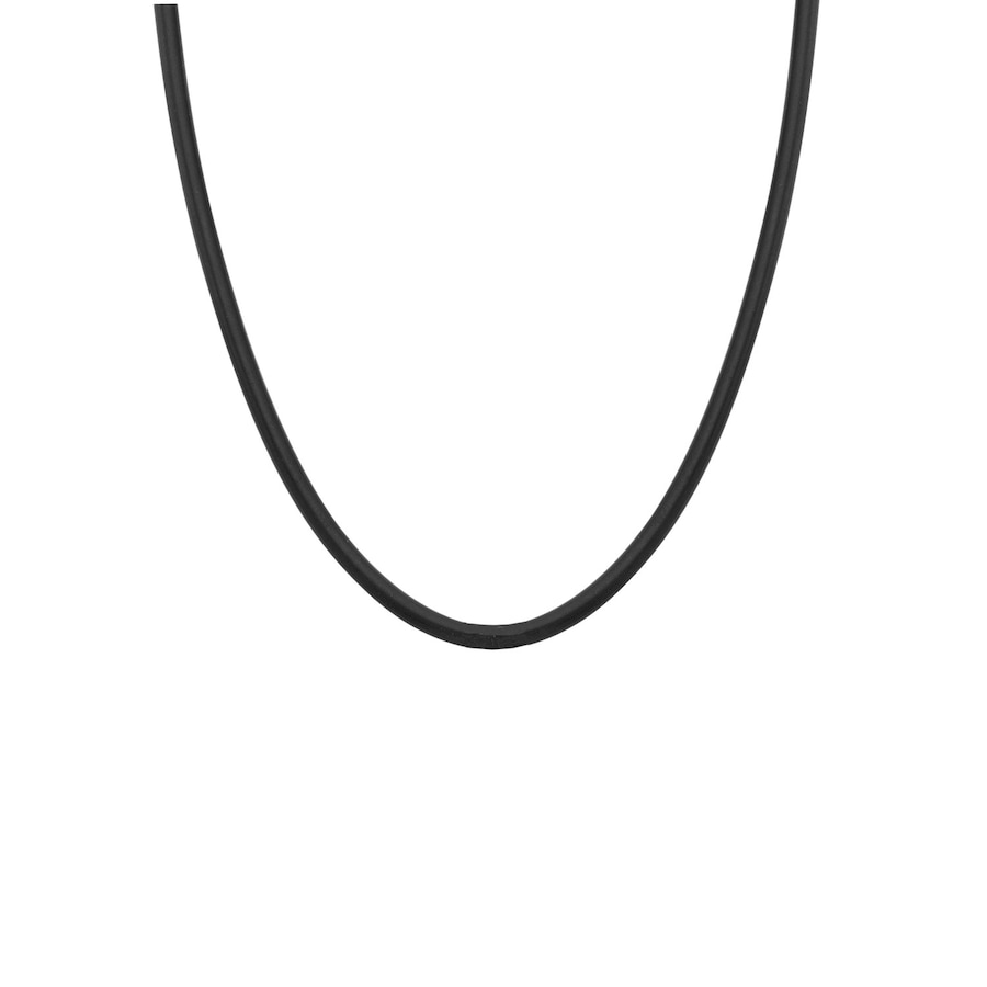 Lucardi Halskette 925 Silber - schwarz 45.0mm Damen