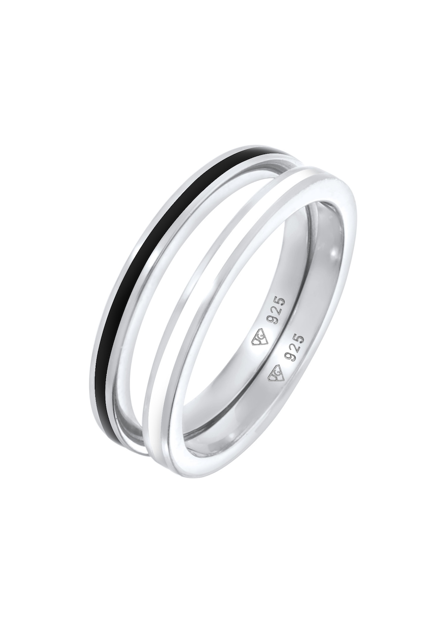 Elli Bandring Basic Emaille 2er Set 925 Silber 54 Damen