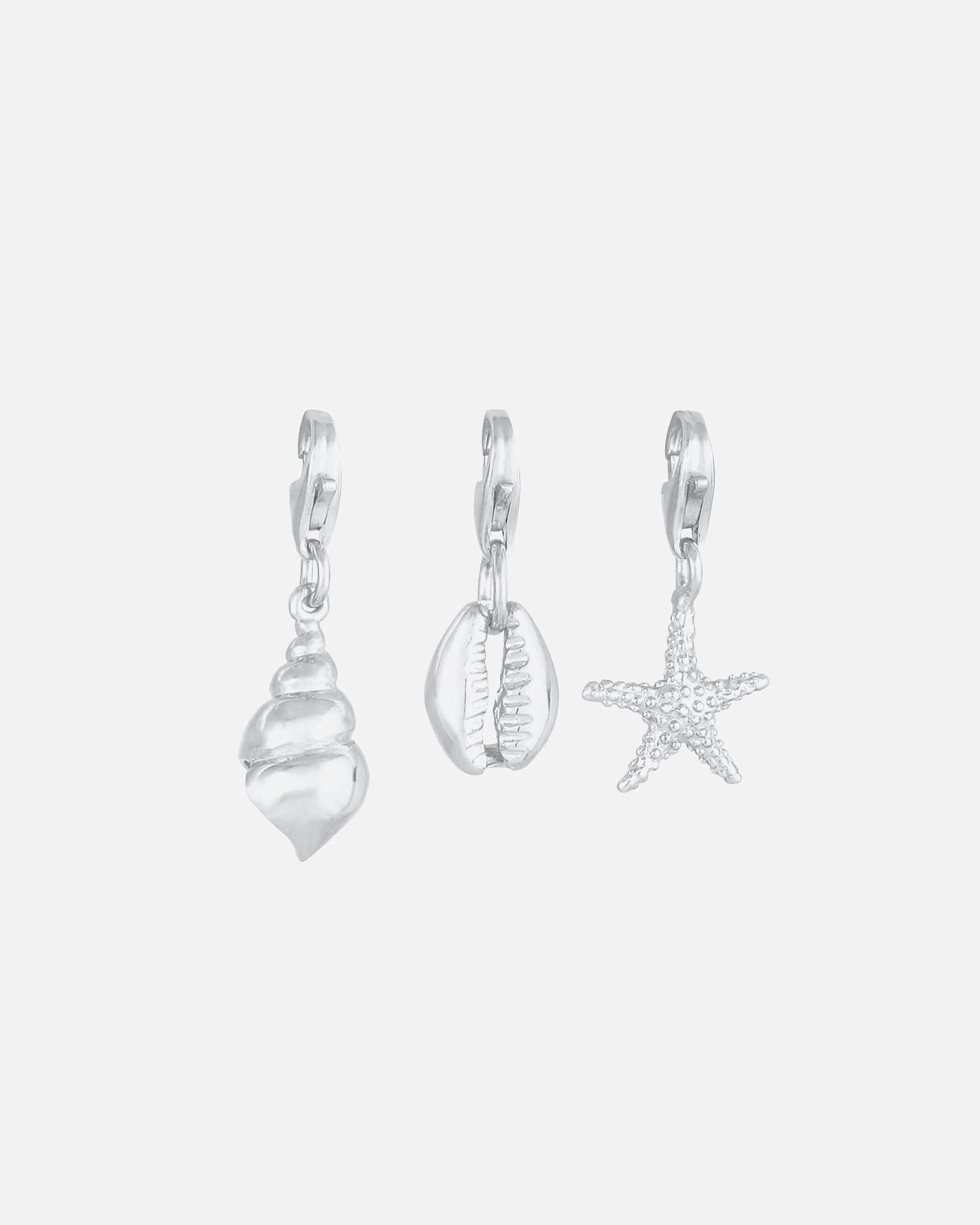 Schmuckanhänger für Weiblich Nenalina 3er Set Seestern Muschel Strand Meer 925 Silber silberfarben