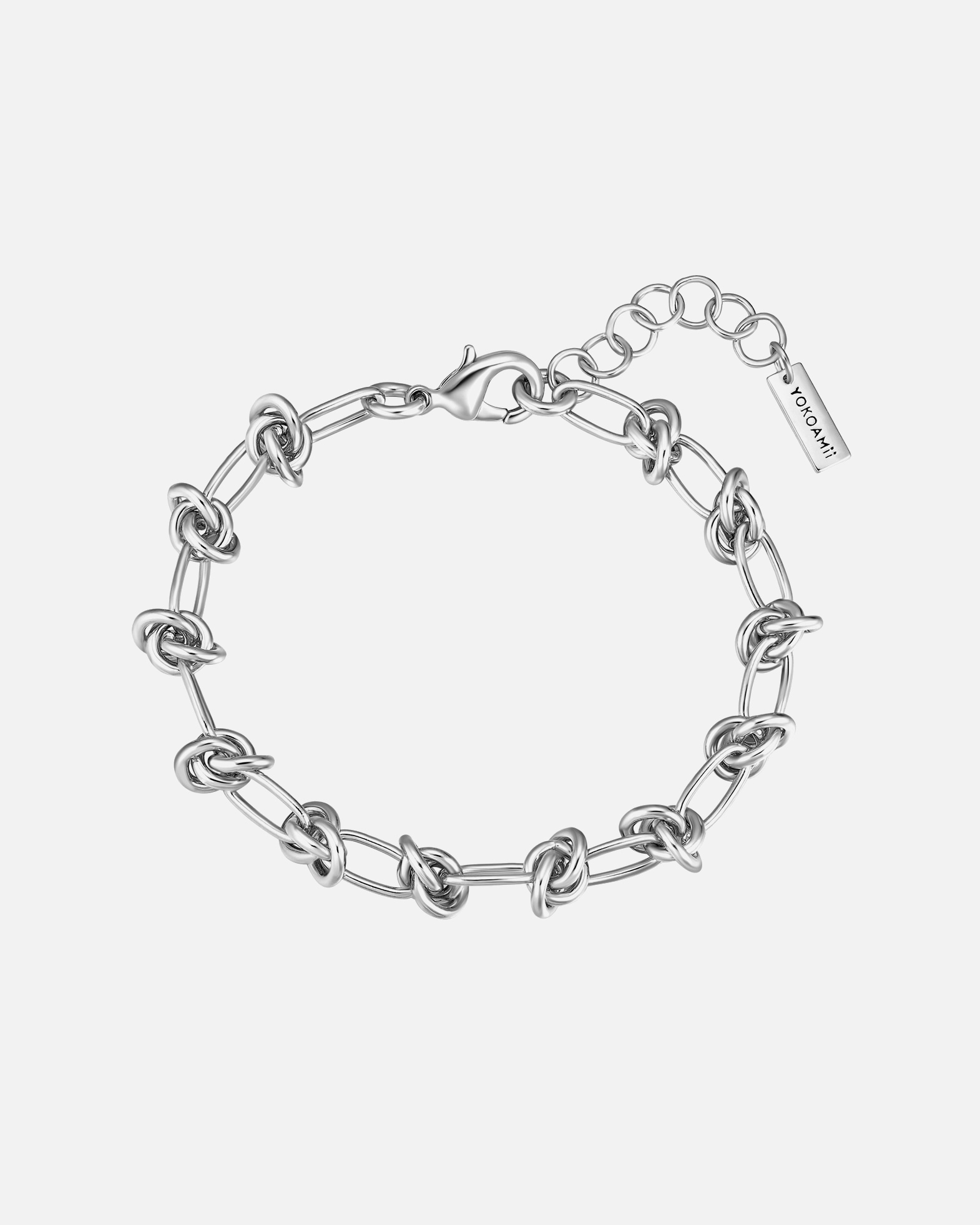 Armband für Weiblich Yokoamii Armband aus Messing in silber 19,5 cm Basislänge + 3,0 cm Verlängerung