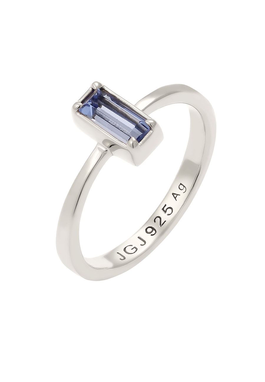 Elli Blau Baguette 925 Sterling Silber, mit Kristallen von Swarovski 52 Damen