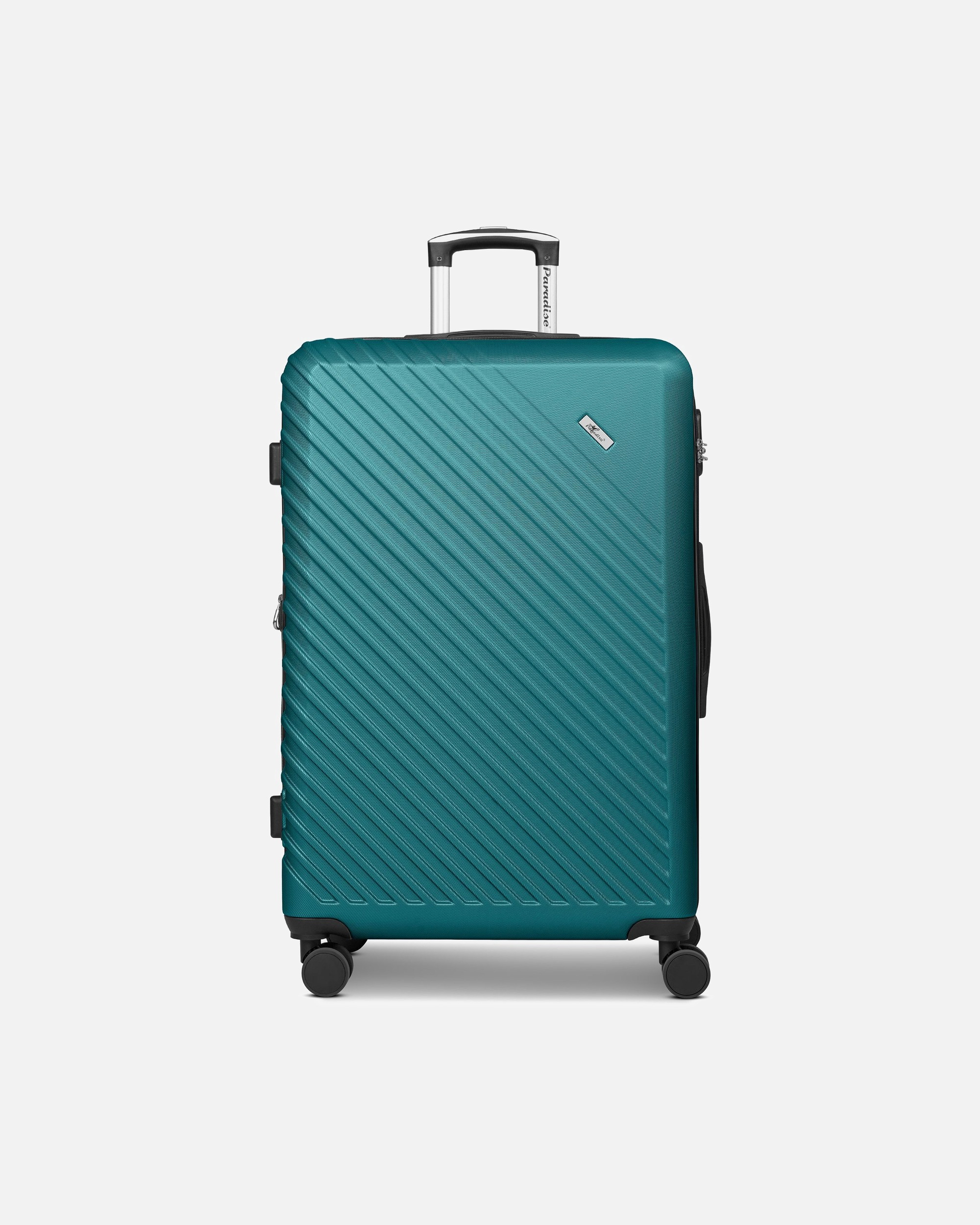 Koffer für Männlich CHECK.IN Paradise 2.0 4 Rollen Trolley L 78 cm mit Dehnfalte smaragd green