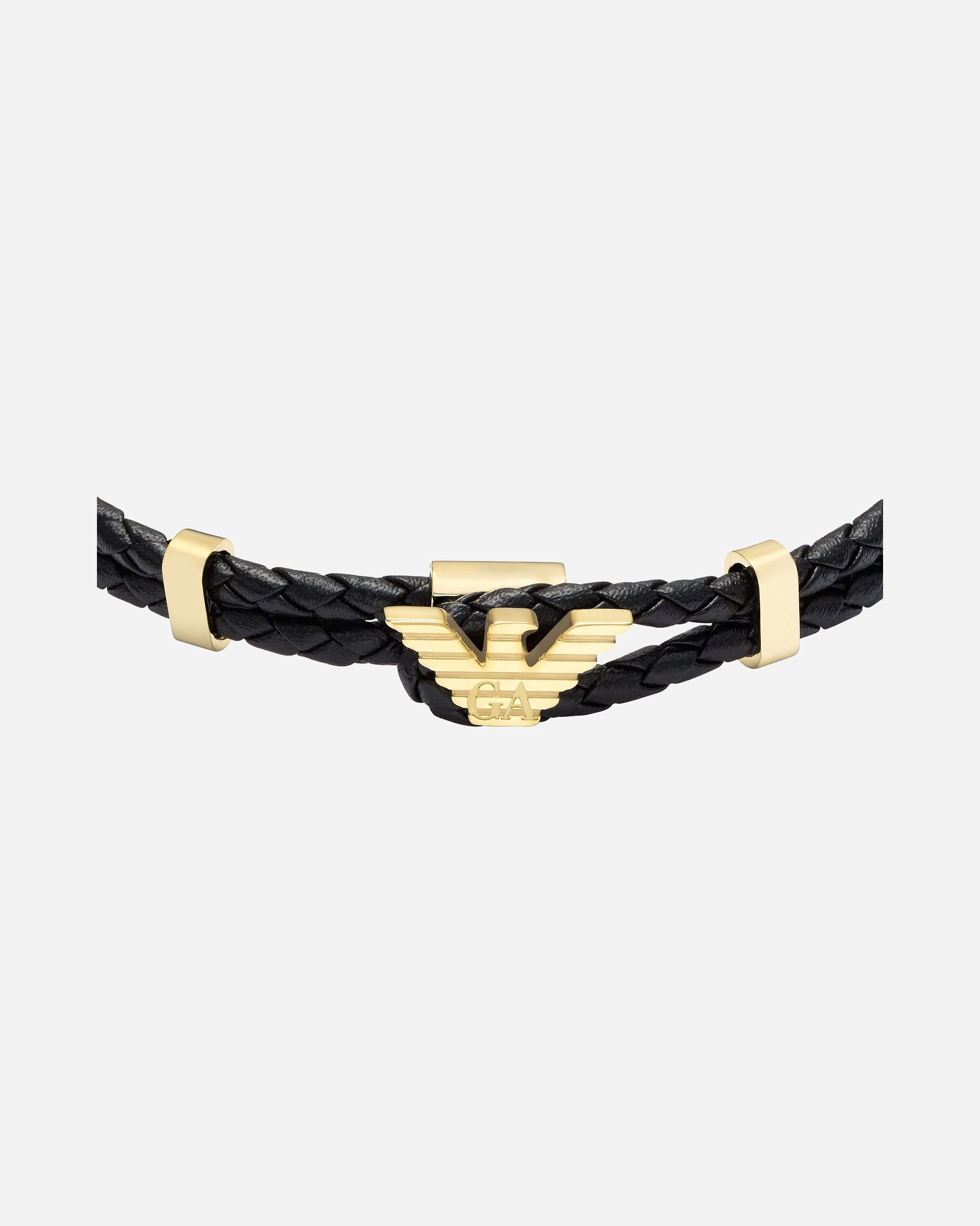 Armband für Männlich Emporio Armani Armband Leder, Edelstahl gold