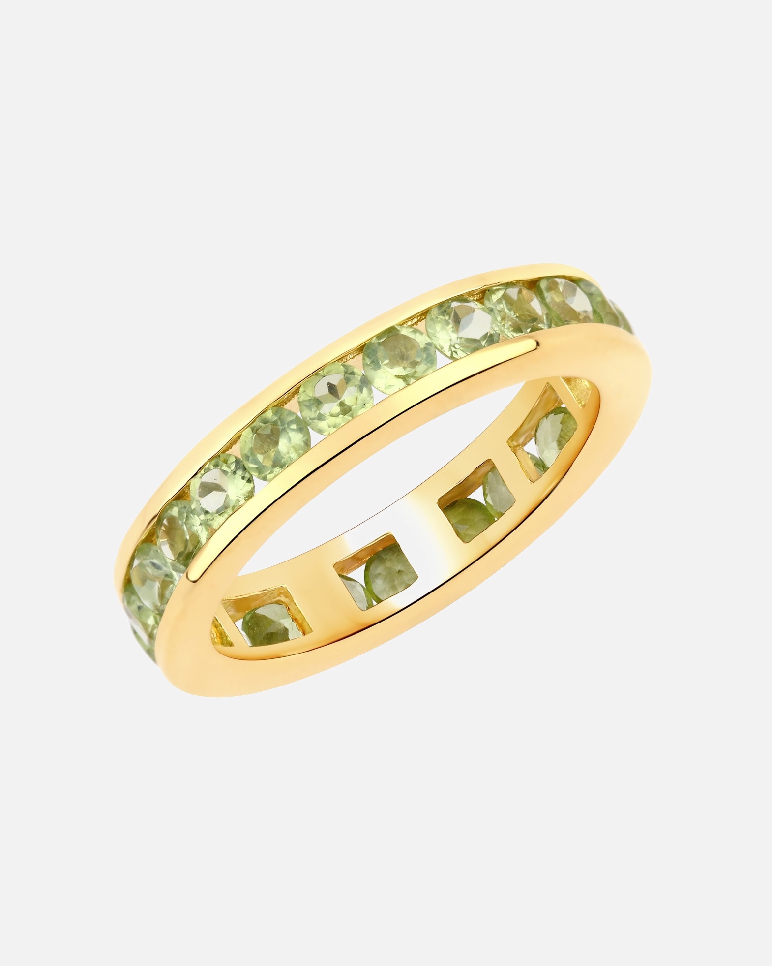 Ring für Weiblich Rafaela Donata Ring Sterling Silber Peridot in Gelbgold 50