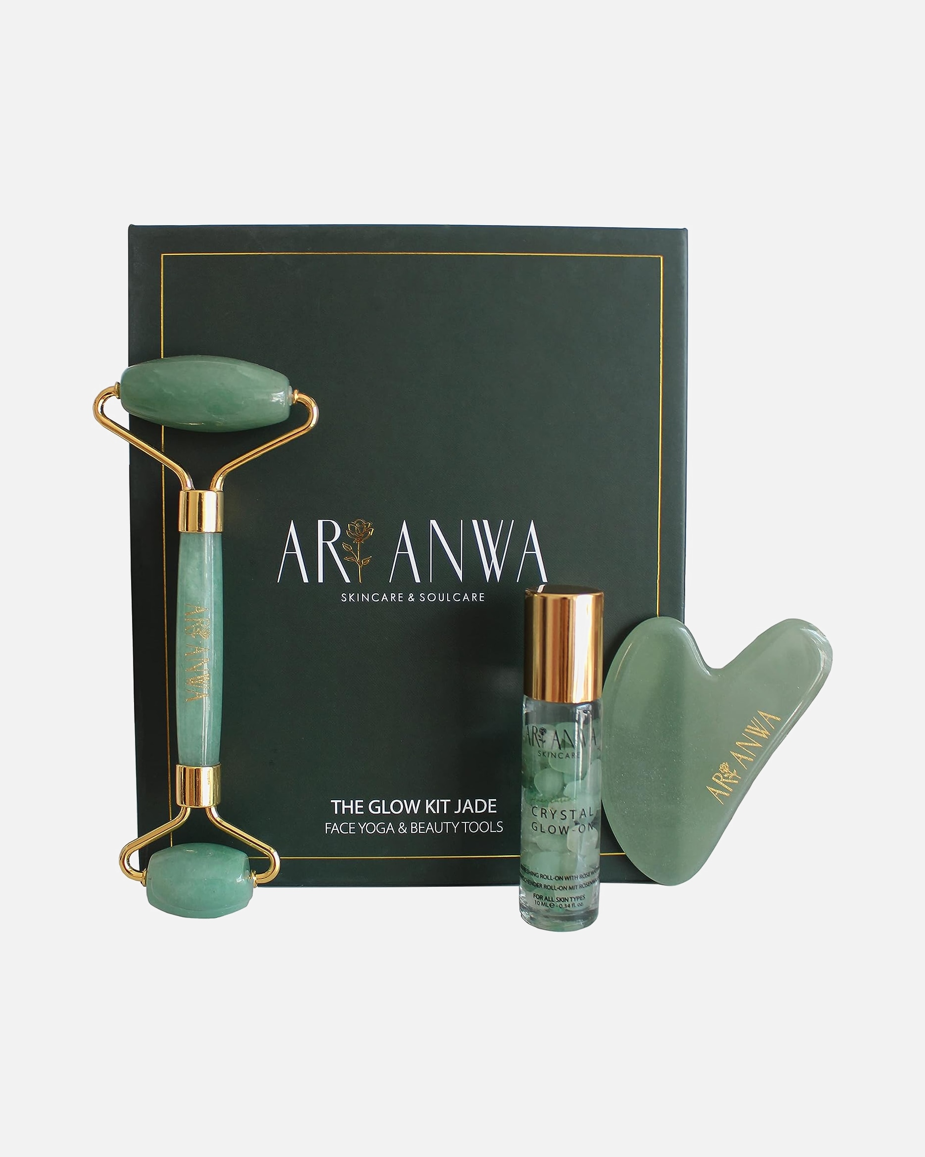 Gesichtsmassagegerät für Weiblich ARI ANWA Skincare The Glow Kit Jade 281g