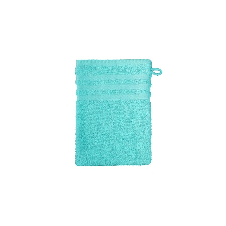 grace grand spa Waschlappen im 3er-Pack mit Streifen-Bordüre blau