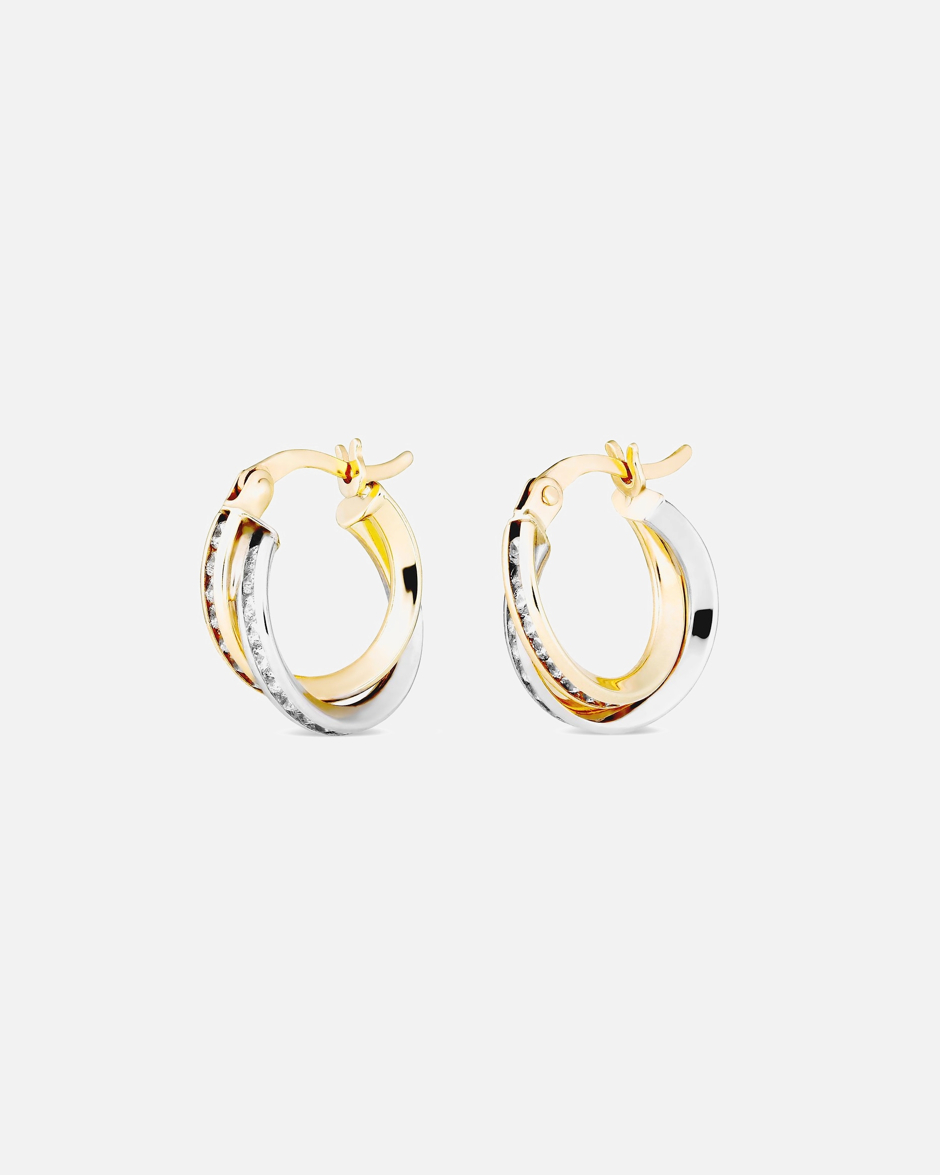 Ohrringe für Weiblich FAVS Creolen 375er Gelbgold, 375er Weißgold One Size