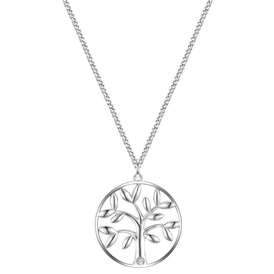 Glanzstücke München Halskette Lebensbaum Sterling Silber Lab Grown Diamond in Silber/Roségold Silver Damen