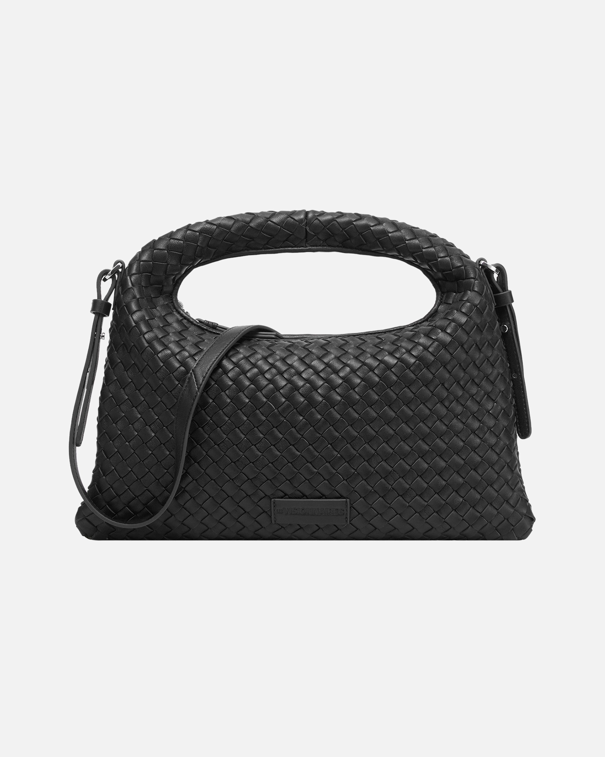 Clutch für Weiblich LES VISIONNAIRES Default Brand Line Sadie Weave Schultertasche black