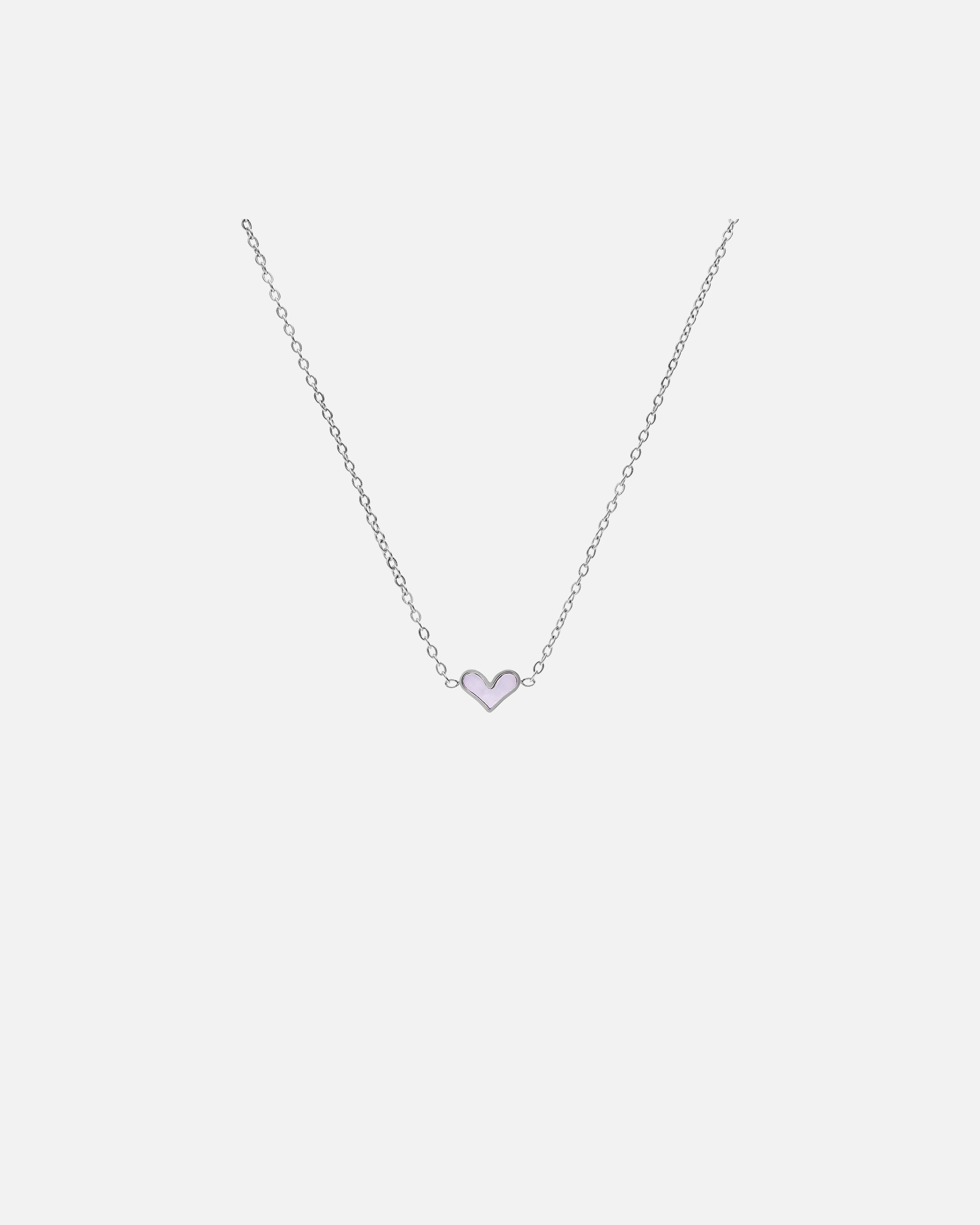 Halskette für Weiblich Lucardi Halskette Stahl 45 cm - Silberfarbig Silber