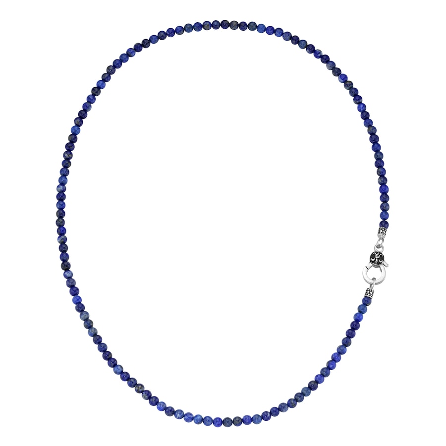 Giorgio Martello Milano Kette blaue Lapis-Kugeln, Silber 925 55 cm Blau