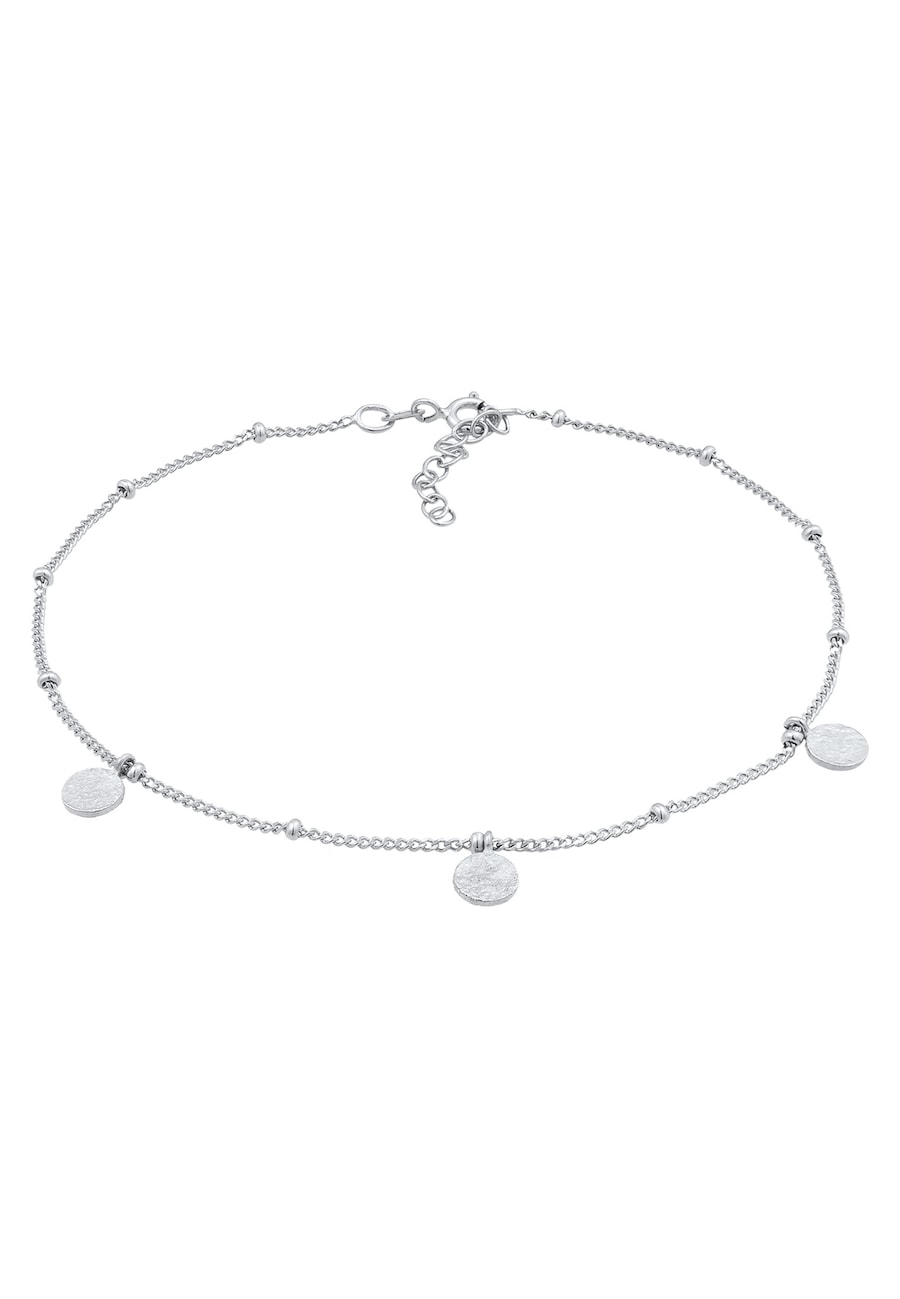 Elli Kugelkette Plättchen 925 Silber silberfarben Damen