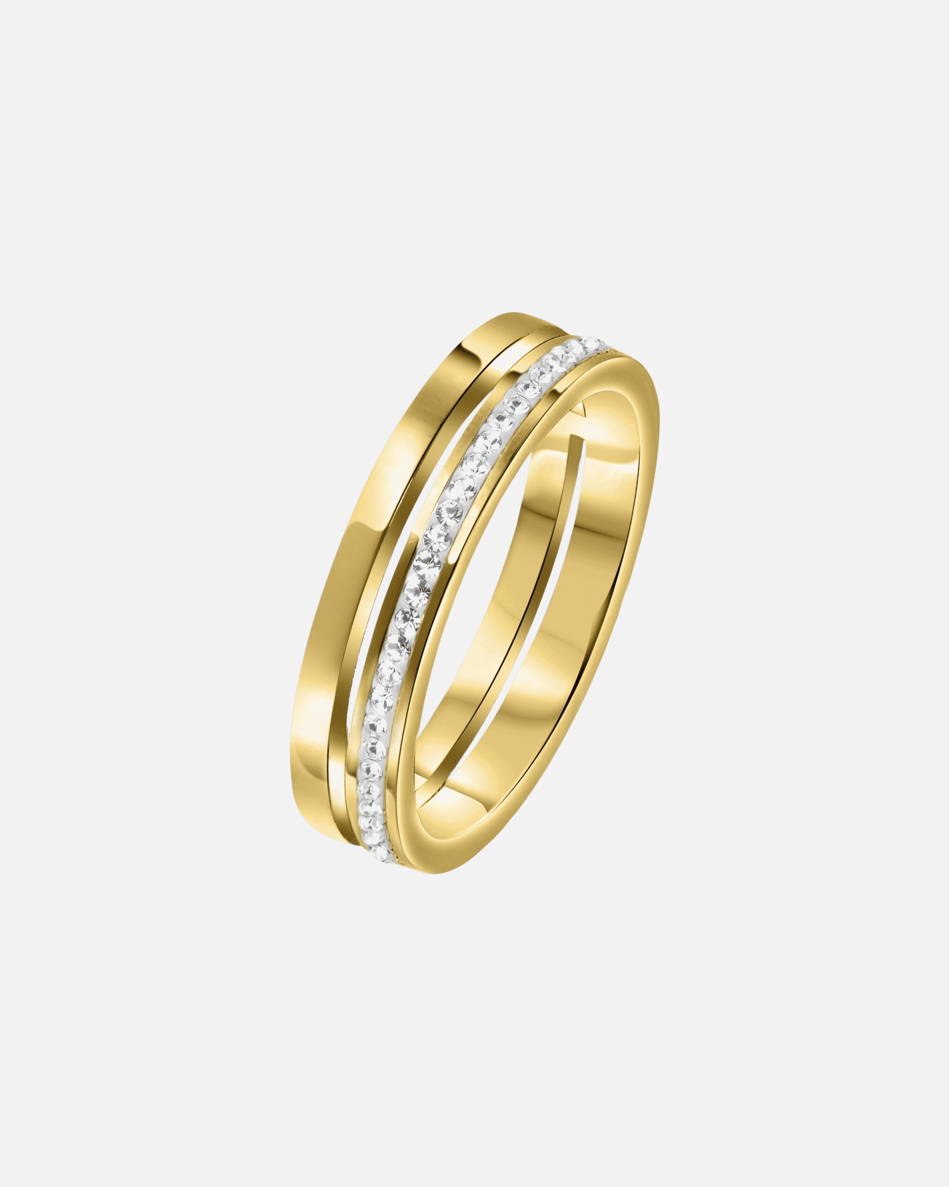 Ring für Männlich Lucardi Ringe Stahl Gold - 50mm