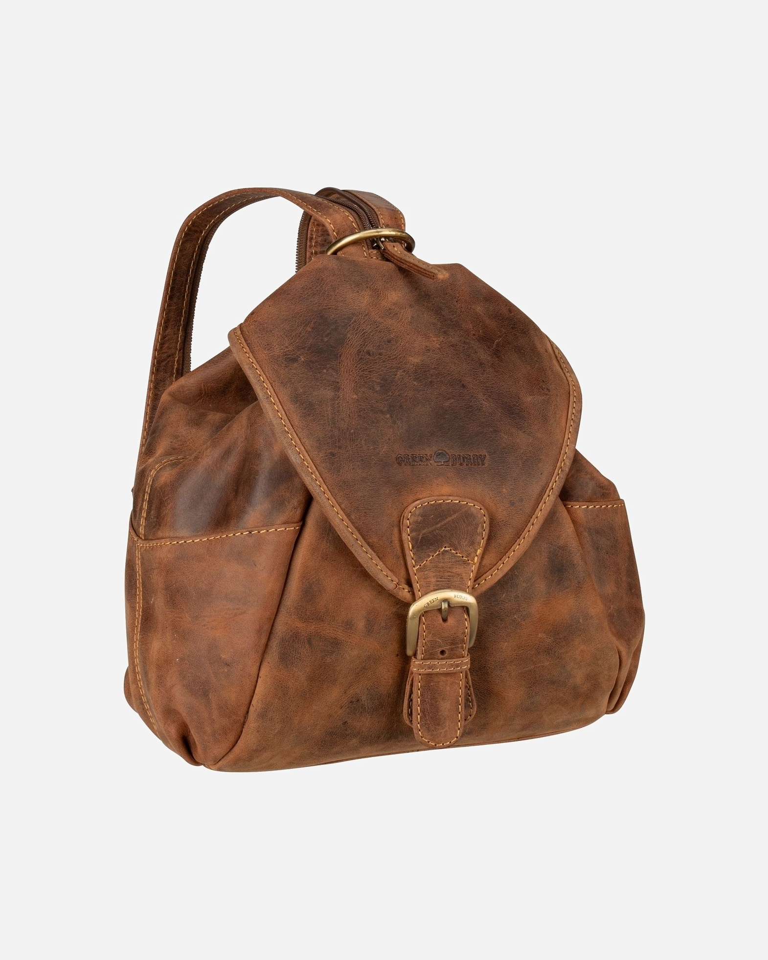 Rucksack für Weiblich Greenburry Rucksack Vintage Sattelbraun