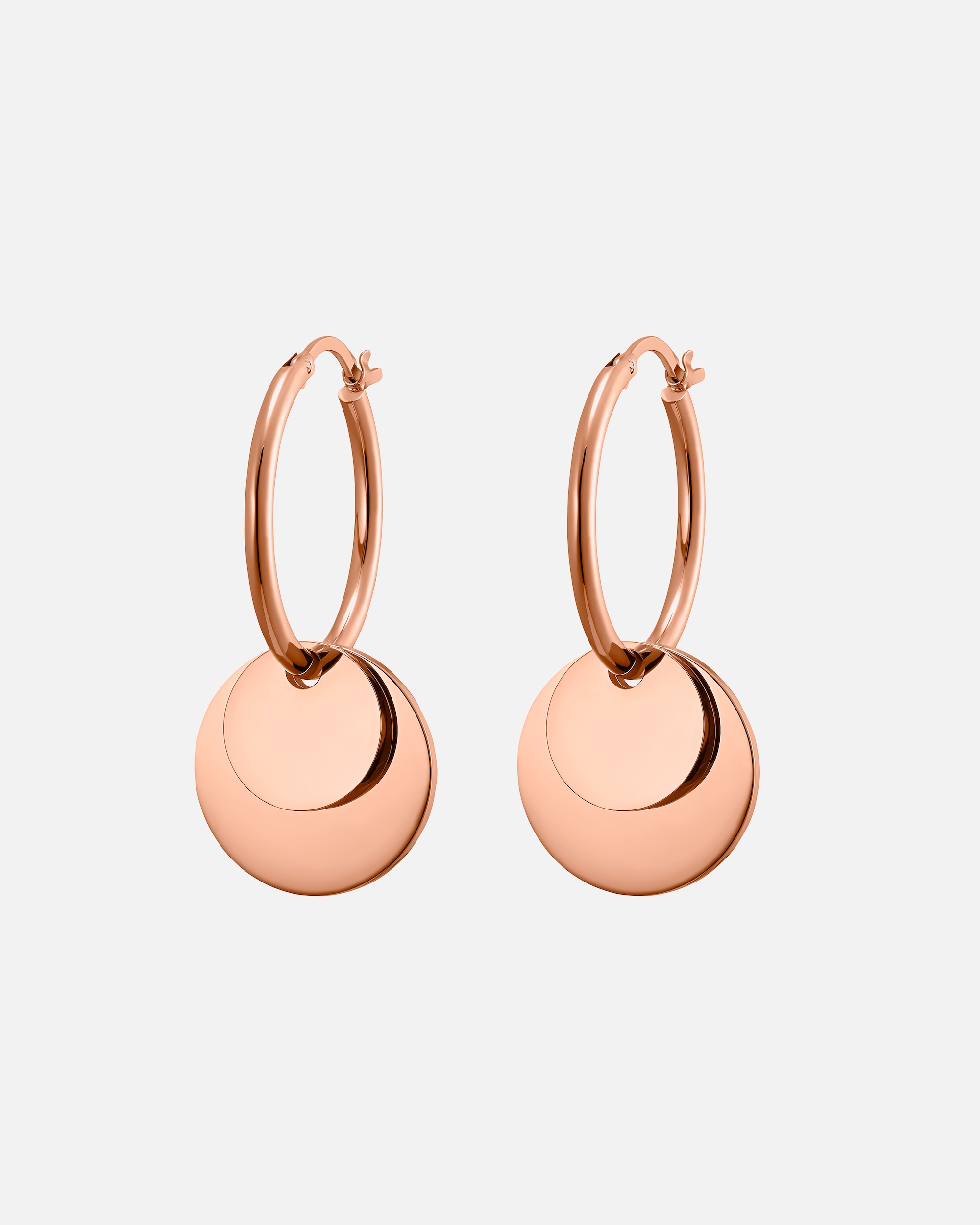 Ohrringe für Weiblich Heideman Ohrschmuck Doppelkreis Rosegoldfarben