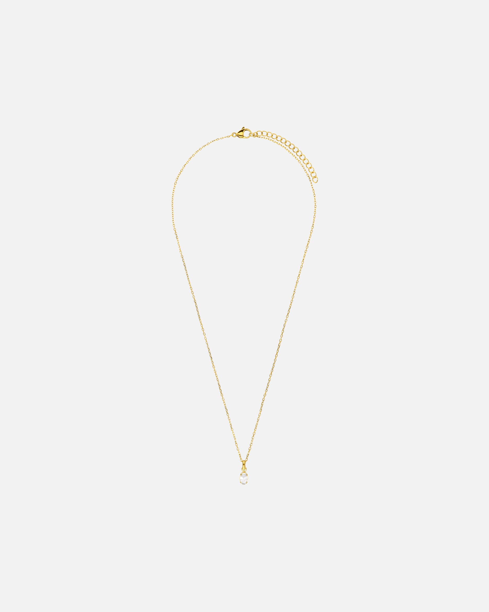 Halskette für Weiblich Lucardi Halskette Stahl 47 cm Gold