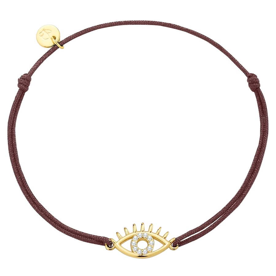 Glanzstücke München Armband Allsehendes Auge aus Sterling Silber in Gelbgold mit Zirkonia 15,0 - 22,0 cm, flexibel einstellbar Damen