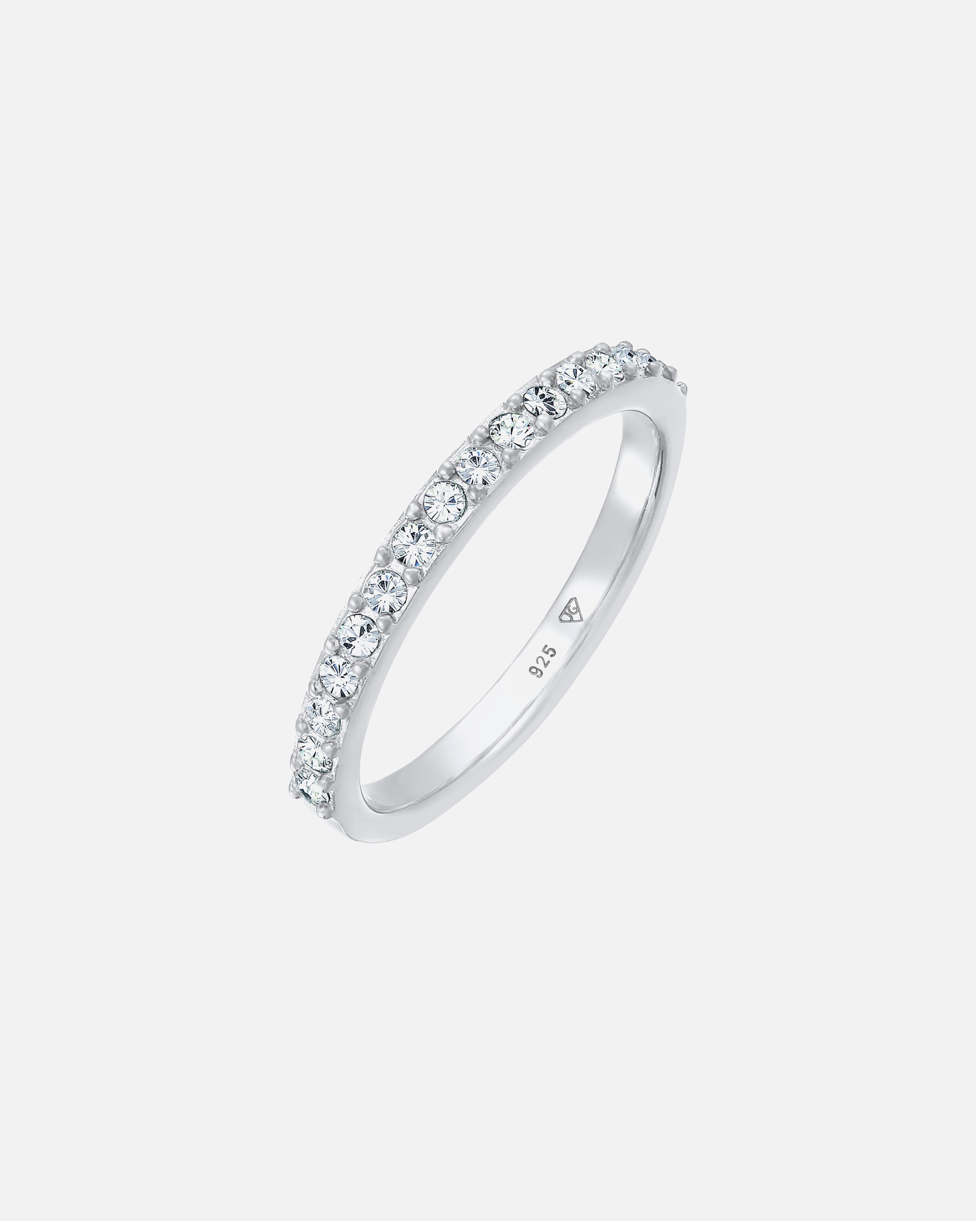 Ring für Weiblich Elli Memoire Bandring 925 Silber, mit Kristallen von Swarovski® 58