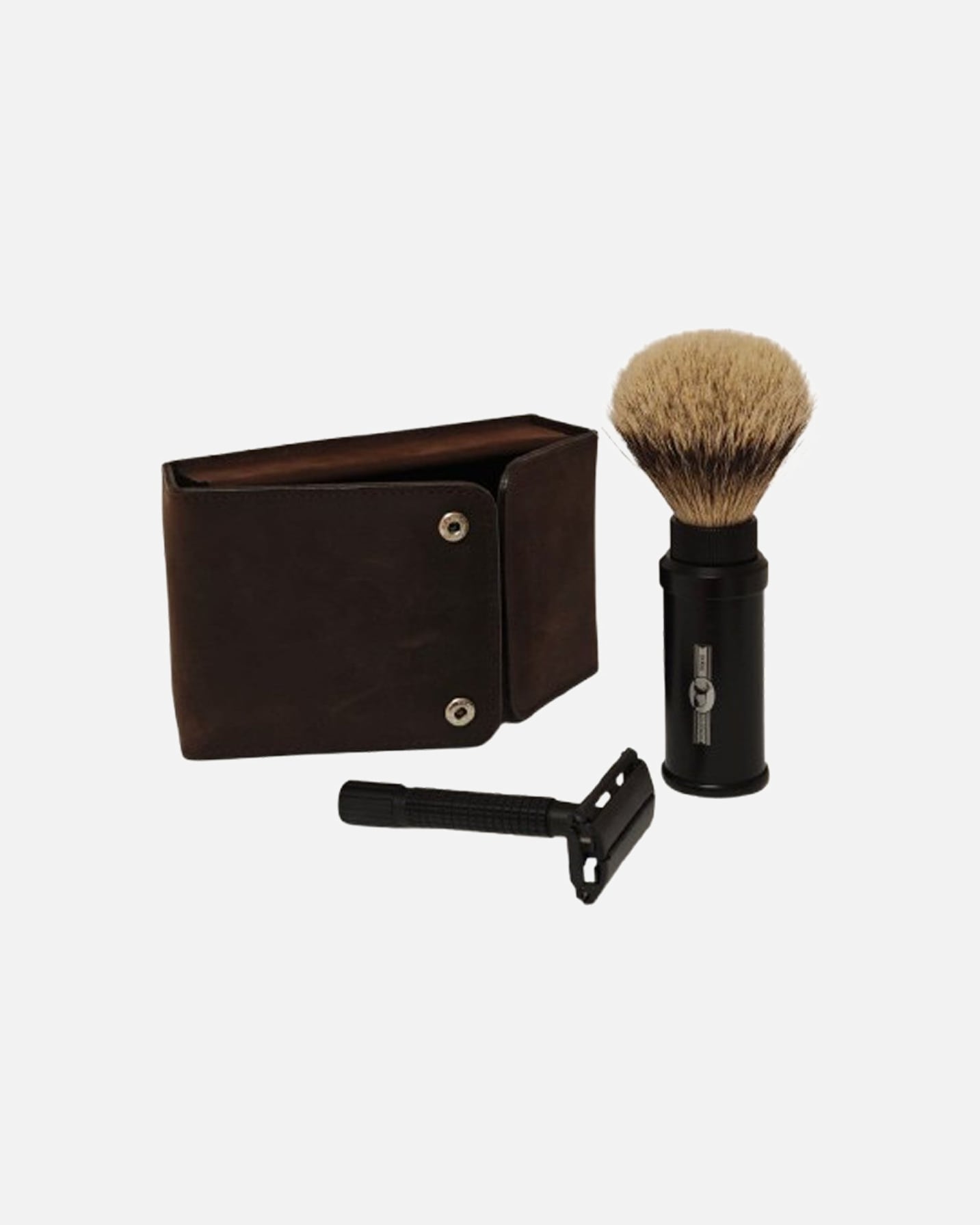 Rasierset für Männlich Golddachs Geschenkset Reiseetui aus Rindsleder 1 Stk