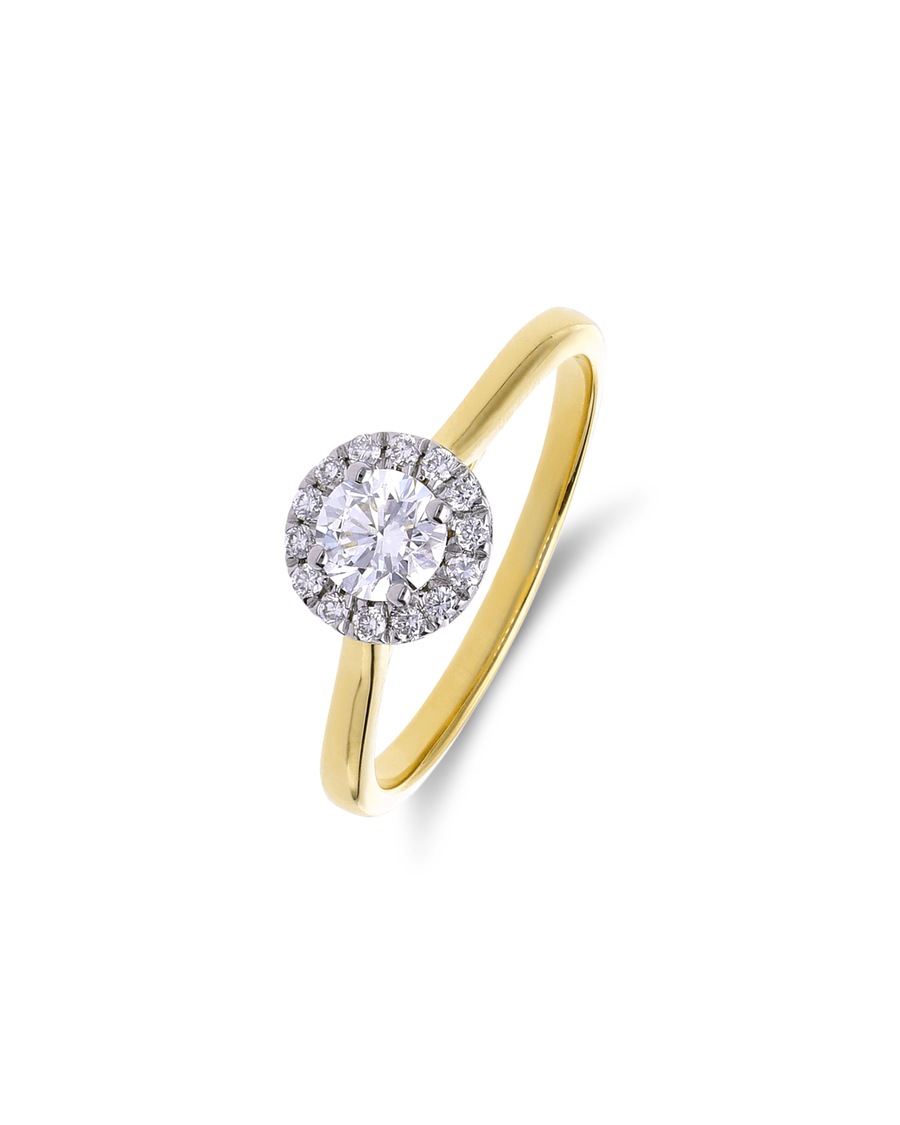 Lucardi Ring 585 Gold - Gelbgold 60mm Damen