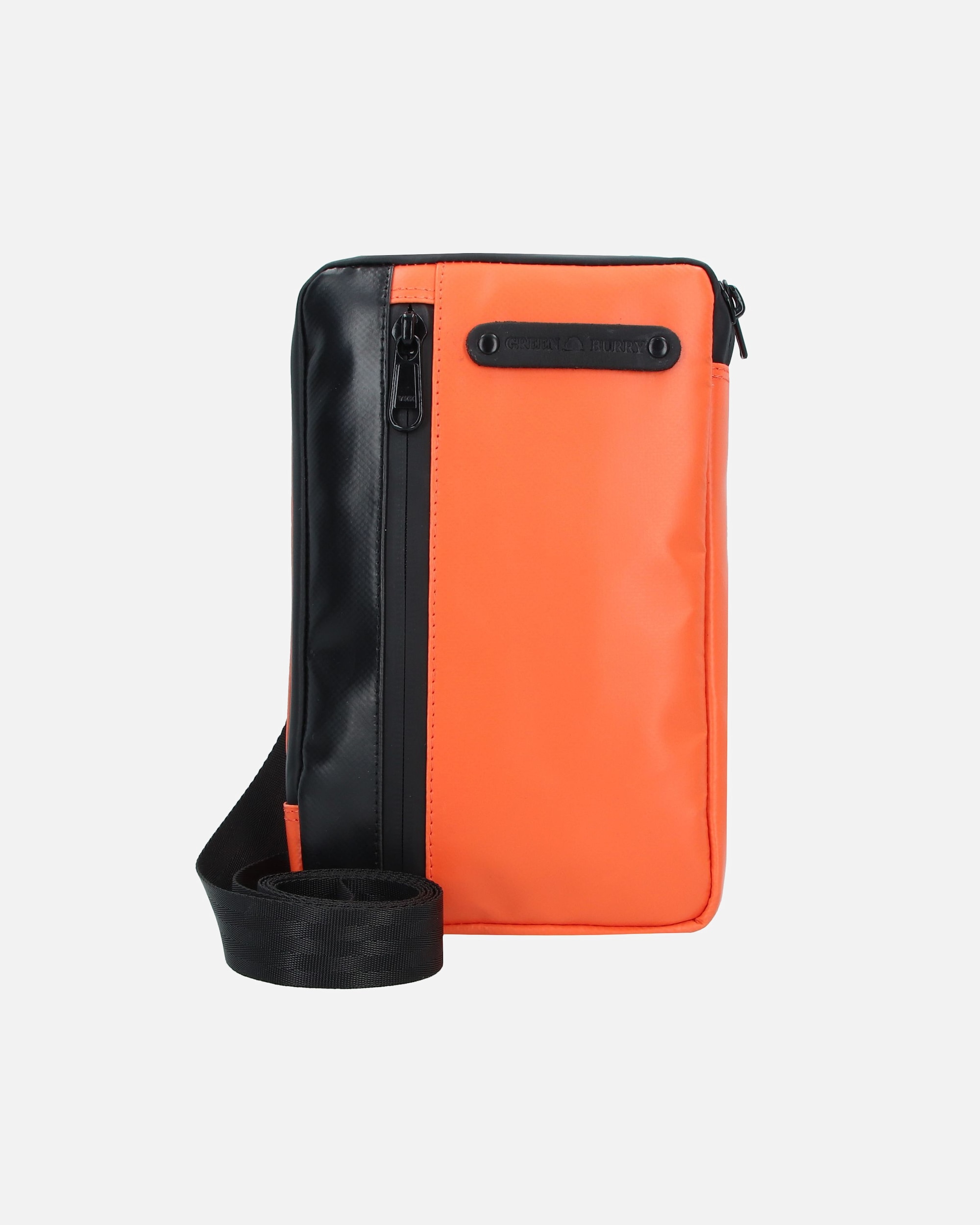 Tasche für Männlich Greenburry Upcycled Tarpaulin Minibag orange-black
