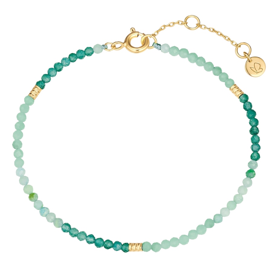 Glanzstücke München Armband aus Sterling Silber in gelbgold mit Amazonit 17,0 cm Basislänge + 3,0 Verlängerung Damen