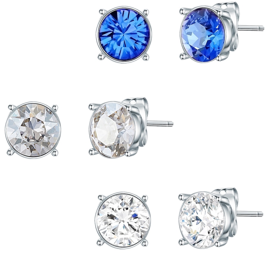 Lulu & Jane Schmuckset Metall-Legierung verziert mit Kristallen von Swarovski in Silber 7,3 mm Damen