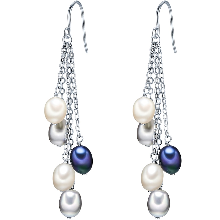 Valero Pearls Perlen-Ohrhänger aus Sterling Silber in silber mit Süßwasser-Zuchtperle 28,0 mm Damen