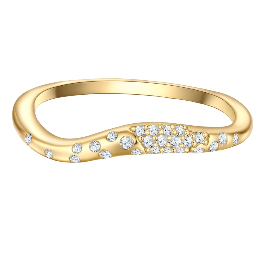Glanzstücke München Ring aus Sterling Silber in gelbgold mit Zirkonia 58 Damen