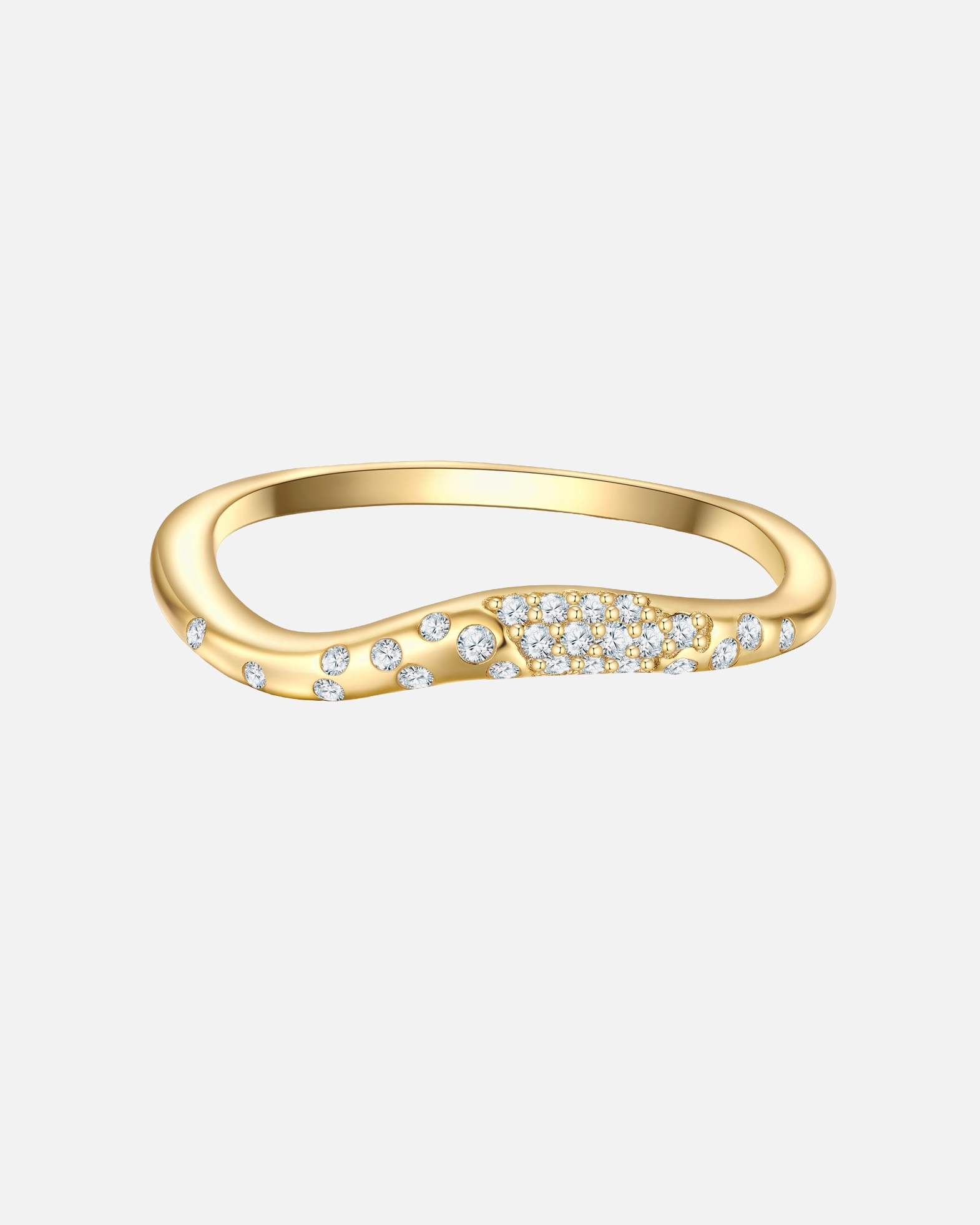 Ring für Weiblich Glanzstücke München Ring aus Sterling Silber in gelbgold mit Zirkonia 48