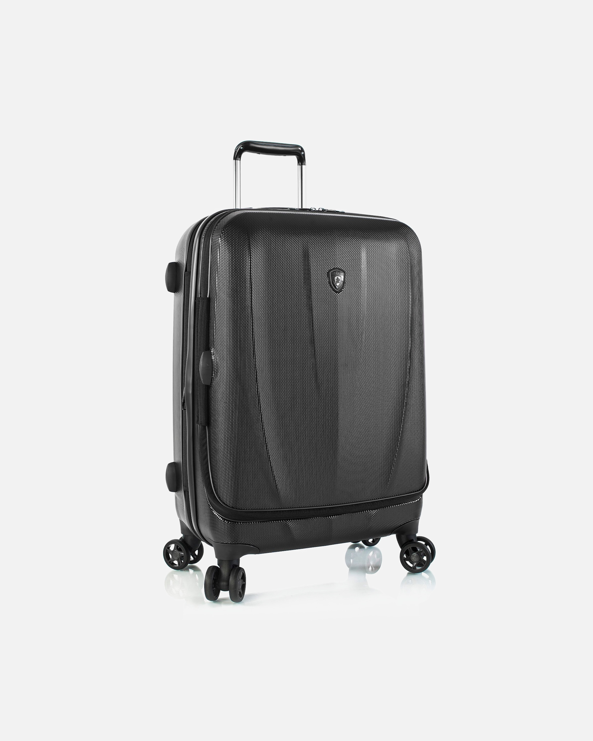 Koffer für Männlich Heys Vantage 4 Rollen Trolley M 66 cm mit Dehnfalte black