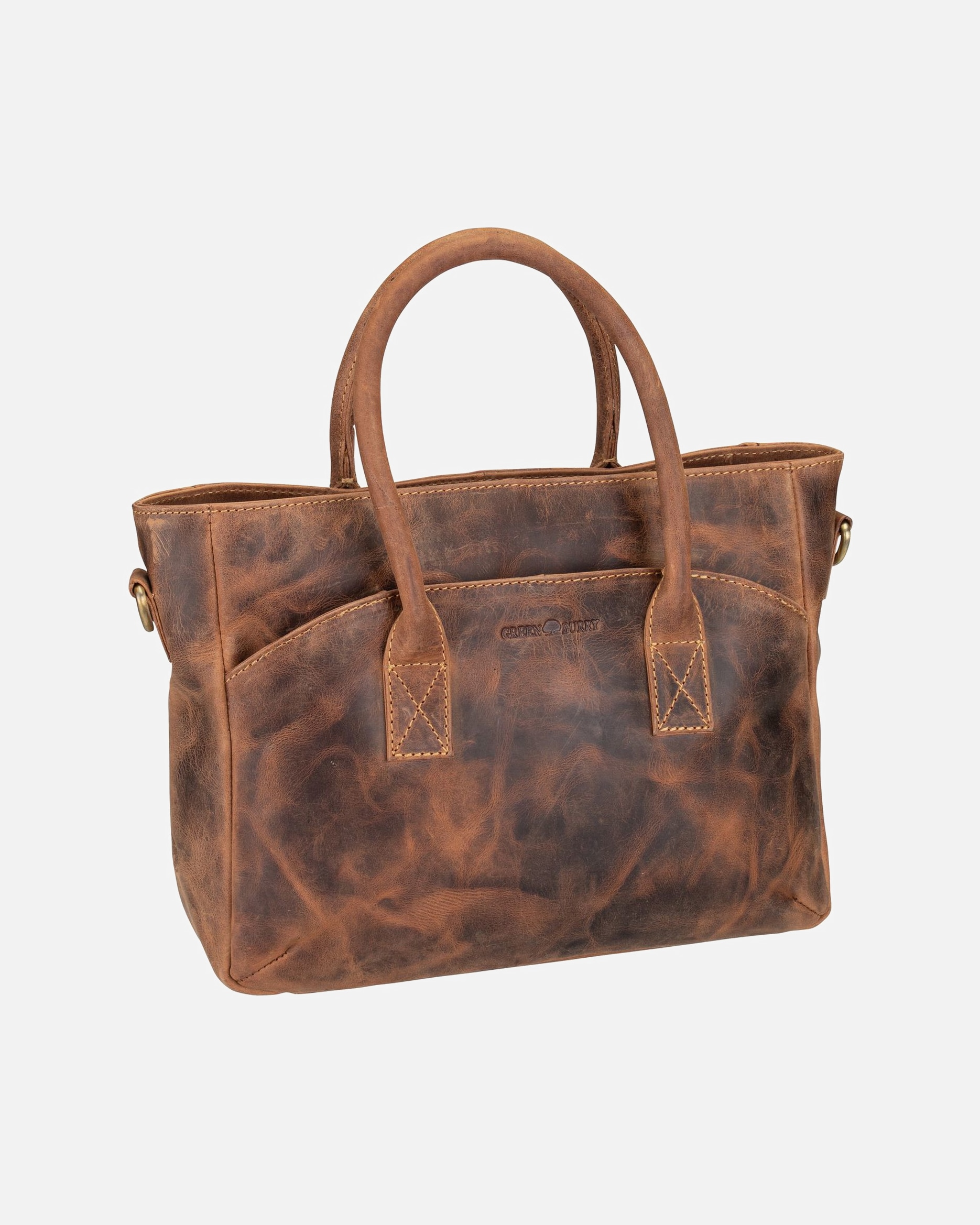 Handtasche für Weiblich Greenburry Handtasche Vintage Sattelbraun