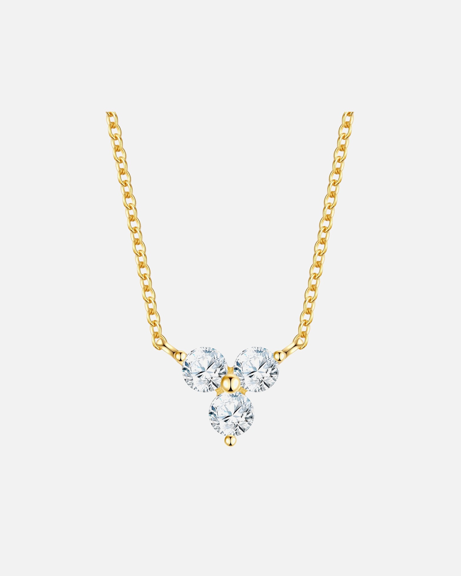 Halskette für Weiblich Glanzstücke München Halskette aus Sterling Silber in Gelbgold mit Zirkonia 40,0 cm Basiskette + 5,0 cm Verlängerung