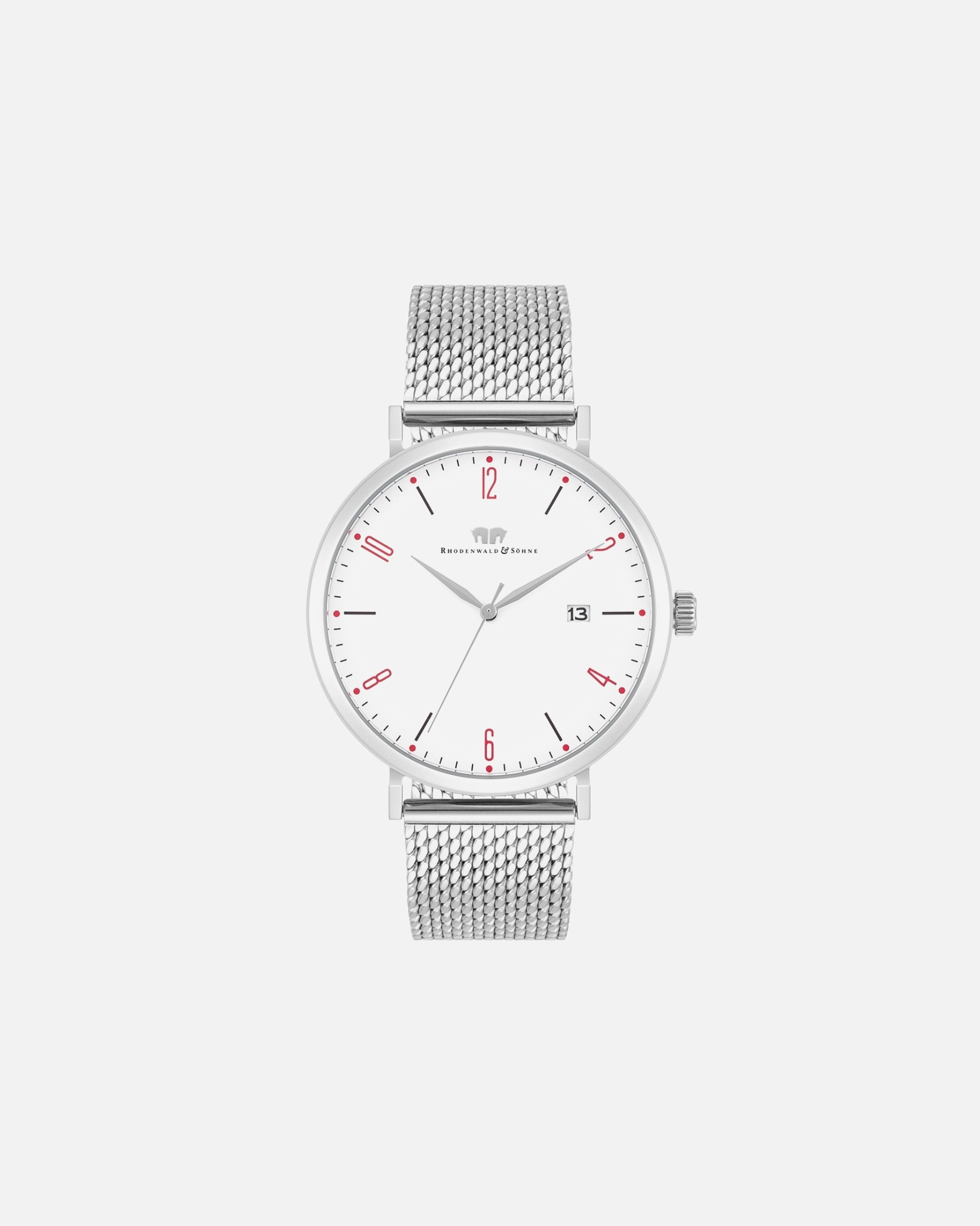 Uhr für Männlich Rhodenwald & Söhne Quarzuhr Arakon II Silber Edelstahl in Silber 42,0 mm