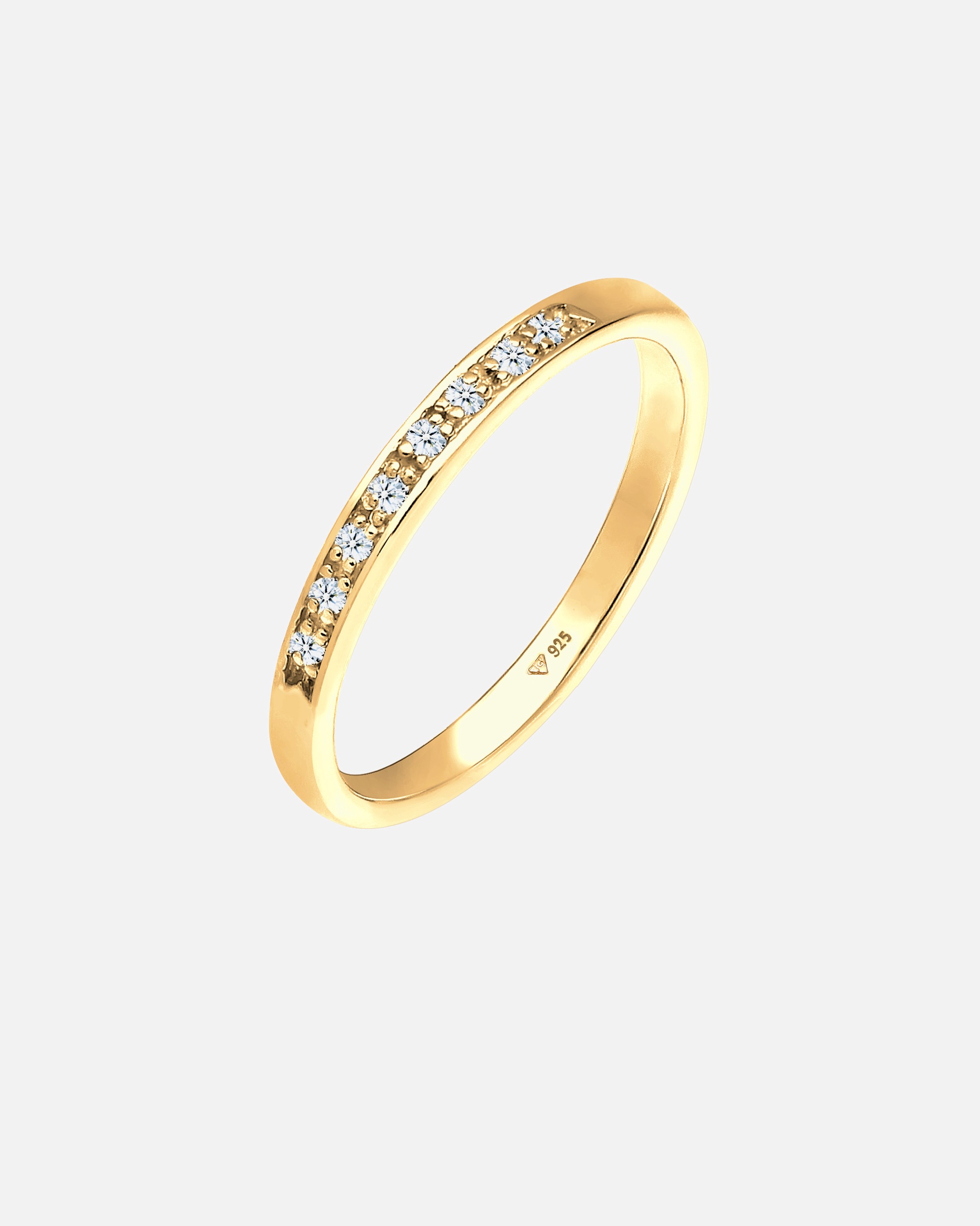 Ring für Weiblich Elli DIAMONDS Aufsteckring Funkelnd Diamant (0.04 ct) 925 Silber 58