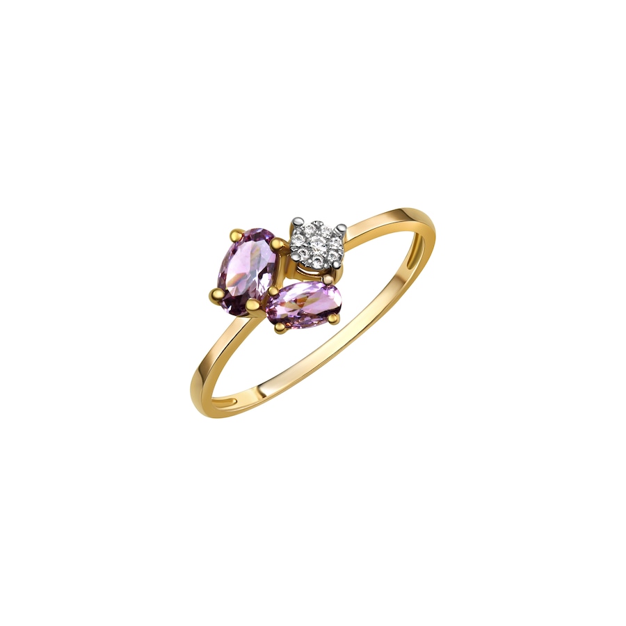 Fascination by Ellen K. Ring 375/- Gold Amethyst lila 054 (17,2) Damen