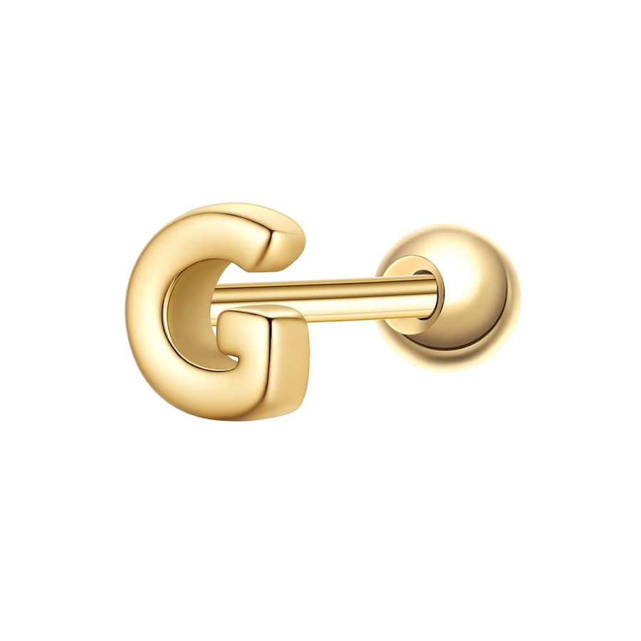 Glanzstücke München Piercing Buchstabe G aus Sterling Silber in gelbgold 3,9 mm Damen