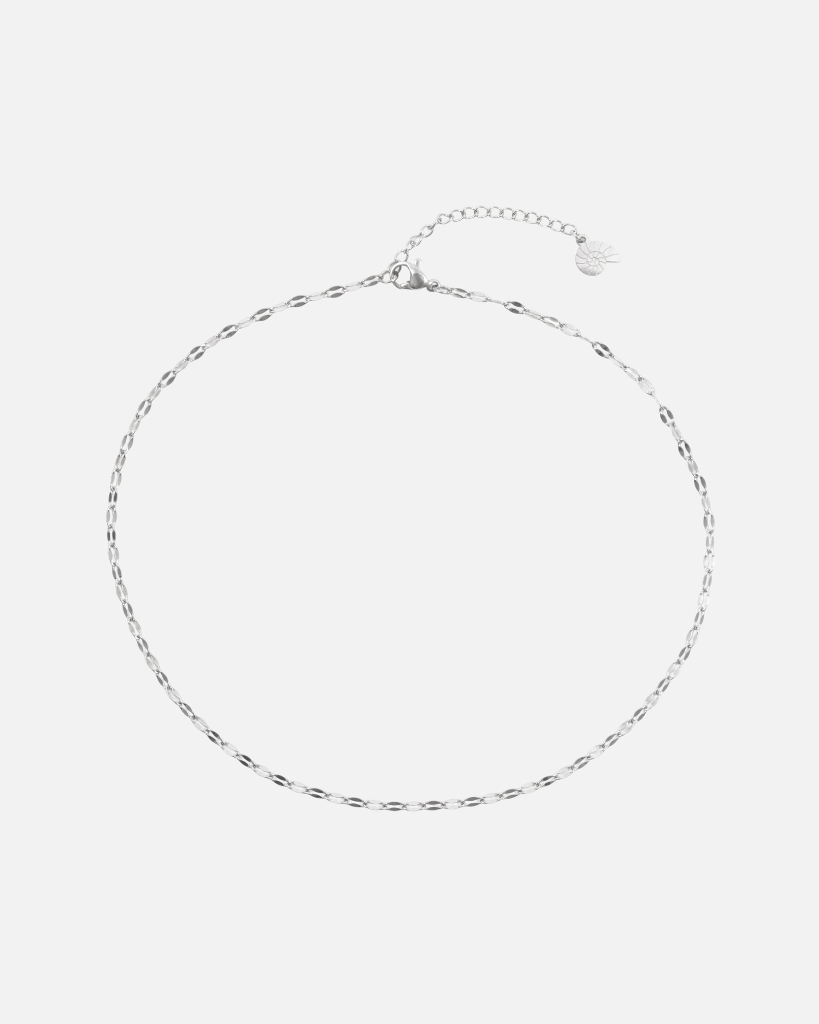 Halskette für Weiblich Hey Happiness Default Brand Line Choker Rolo Kette Edelstahl Silber