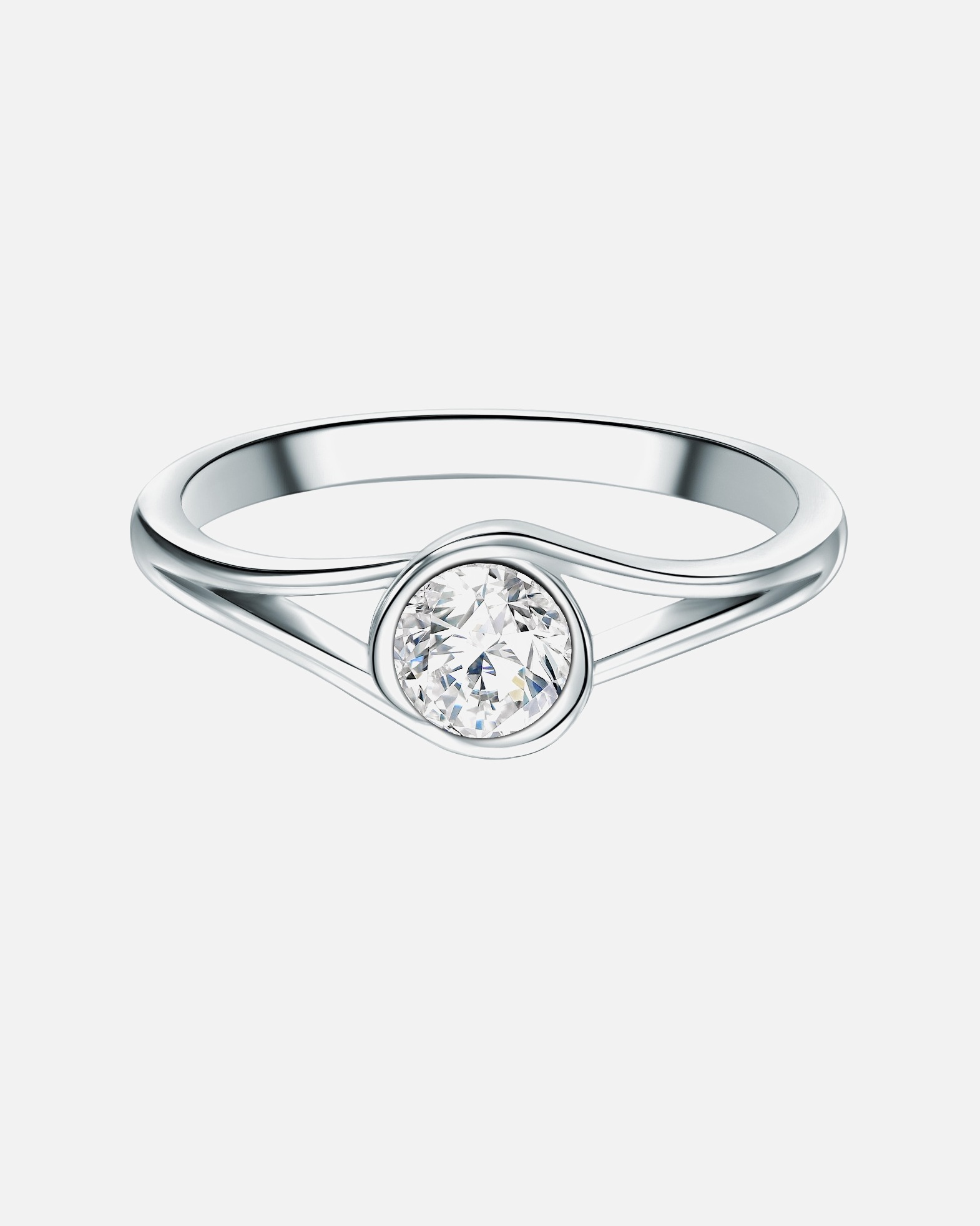 Ring für Weiblich Trilani Ring Sterling Silber Zirkonia in Silber 50