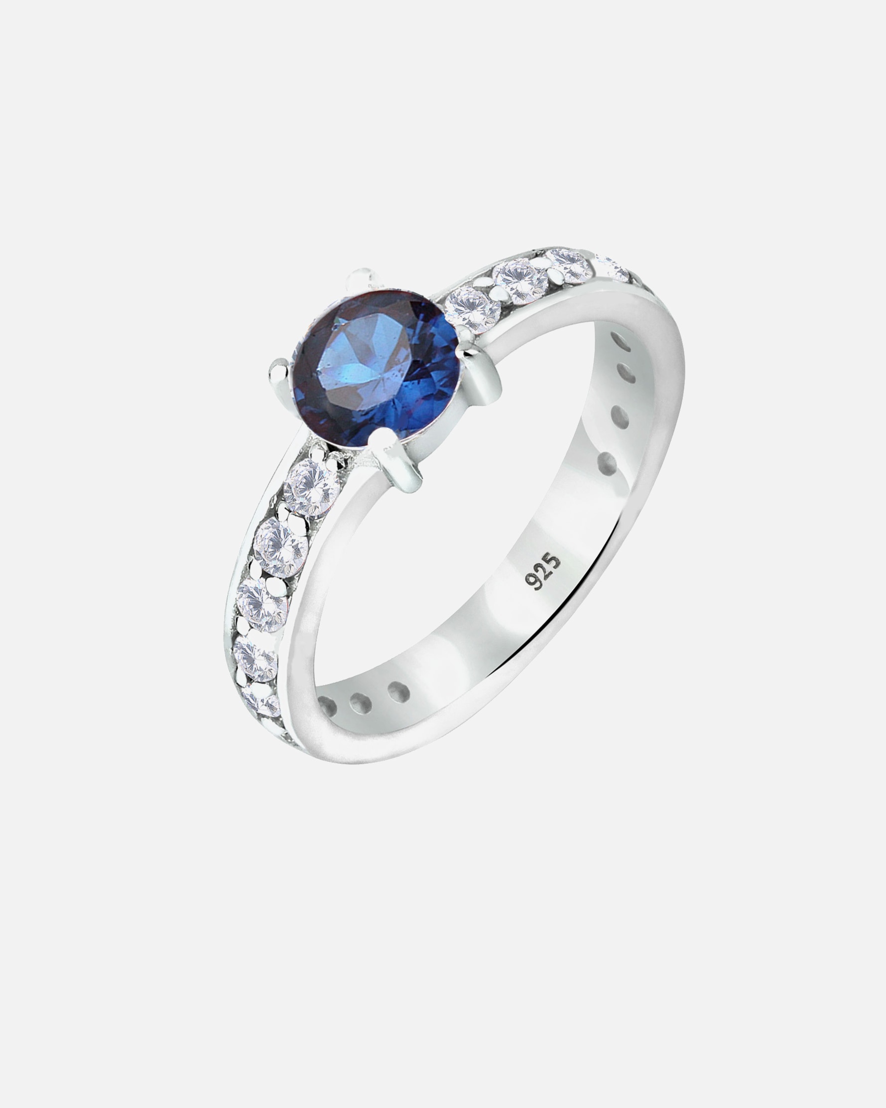 Ring für Weiblich Elli Solitär Saphir Zirkonia 925 Sterling Silber 58