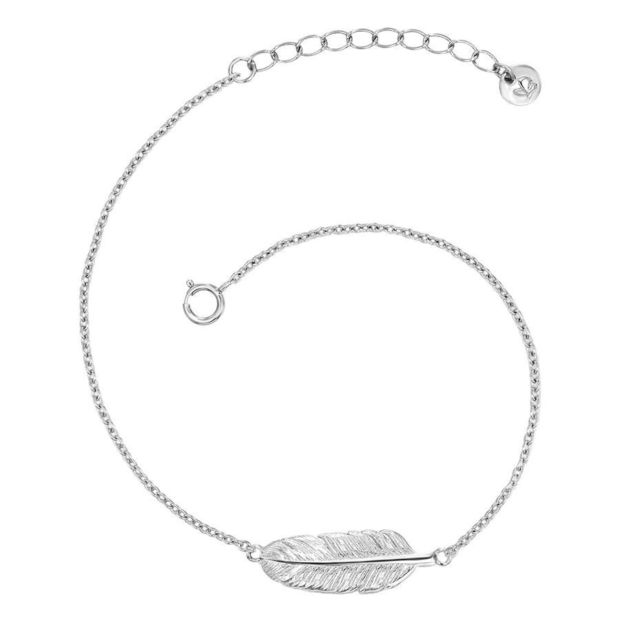 Glanzstücke München Armband Feder Sterling Silber in Roségold 17,0 cm Basislänge + 3,0 Verlängerung Damen