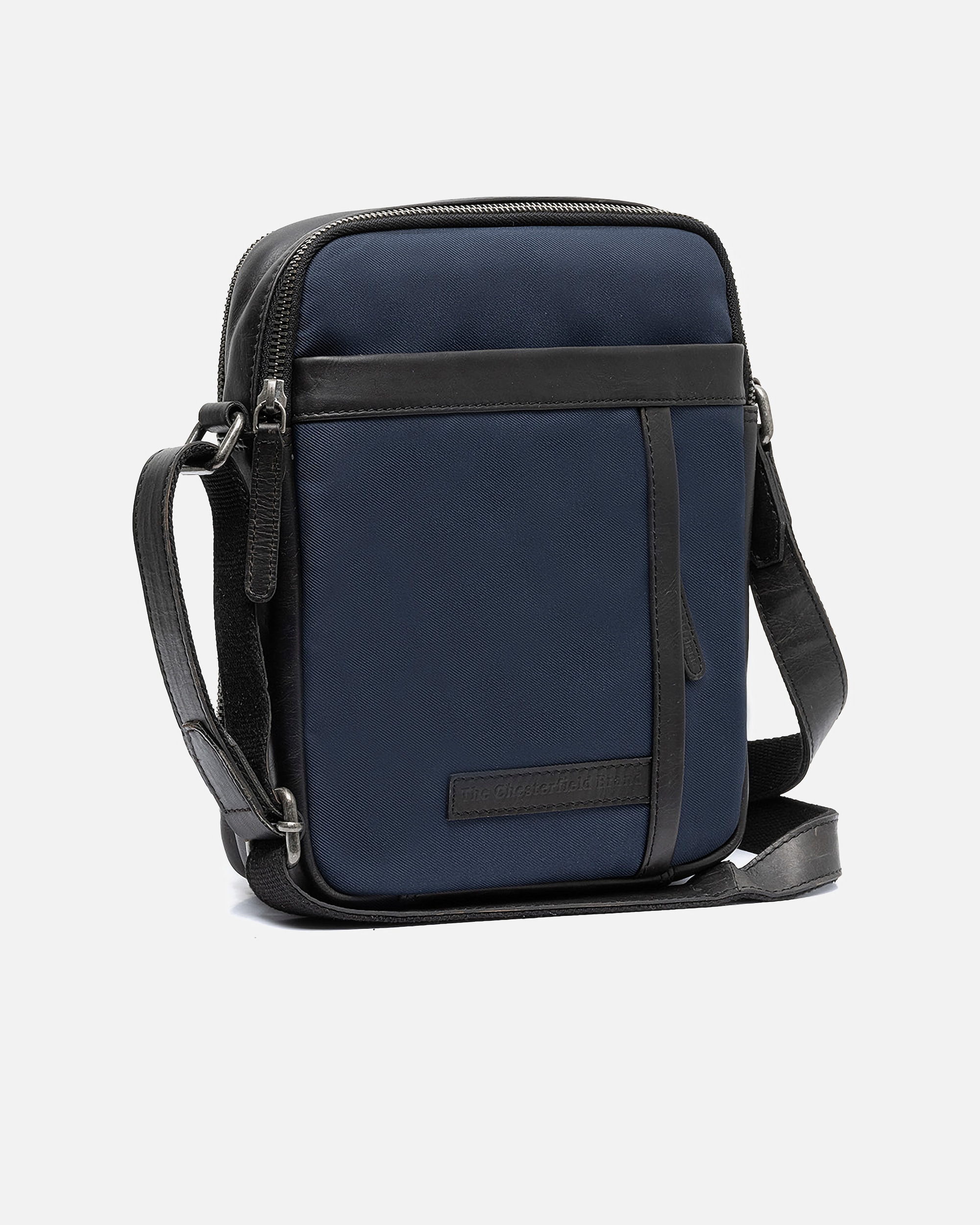 Umhängetasche für Männlich The Chesterfield Brand Umhängetasche Nylon & Wax Pull Up Arendal Navy
