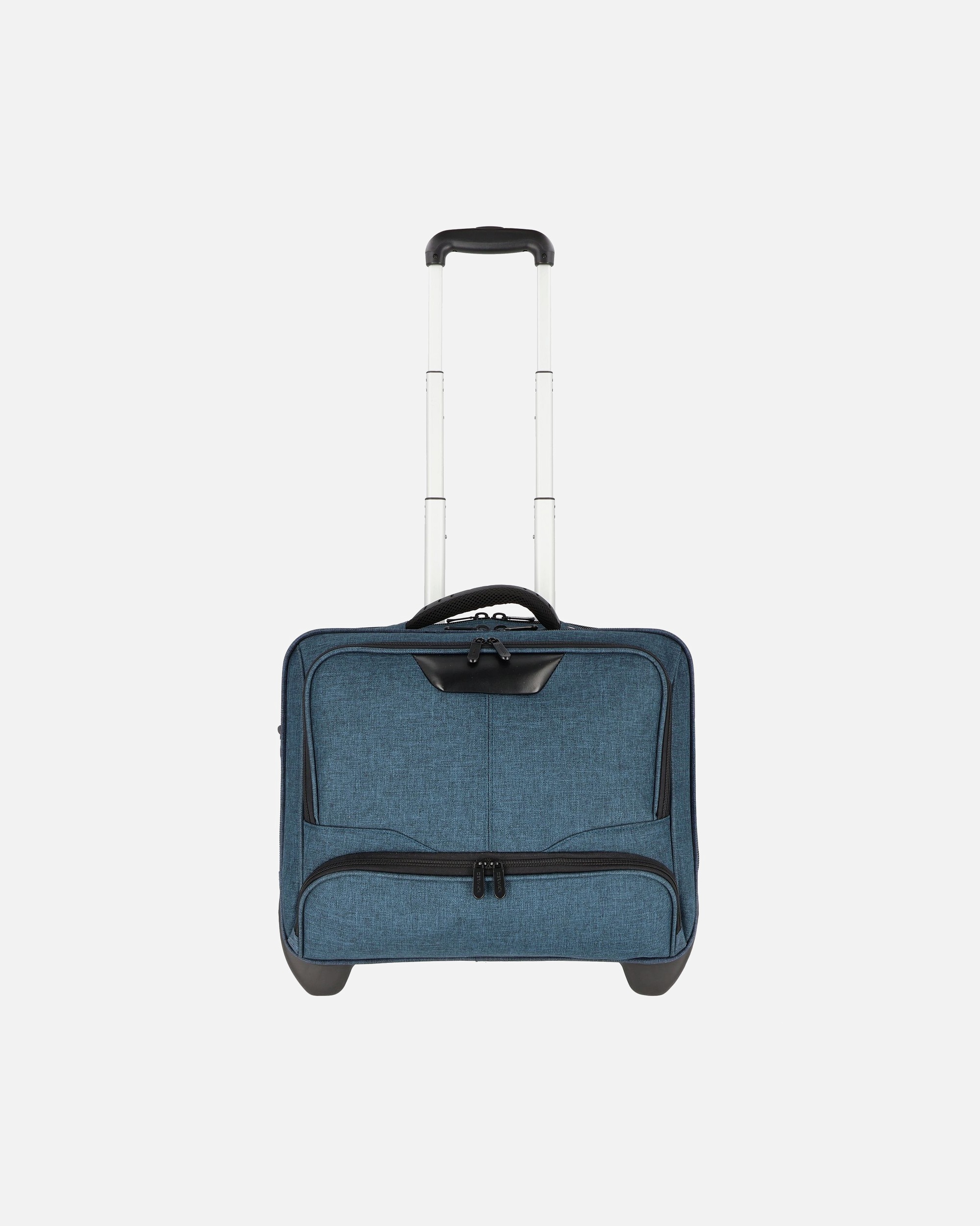 Koffer für Männlich Dermata 2 Rollen Businesstrolley 41 cm Laptopfach blau
